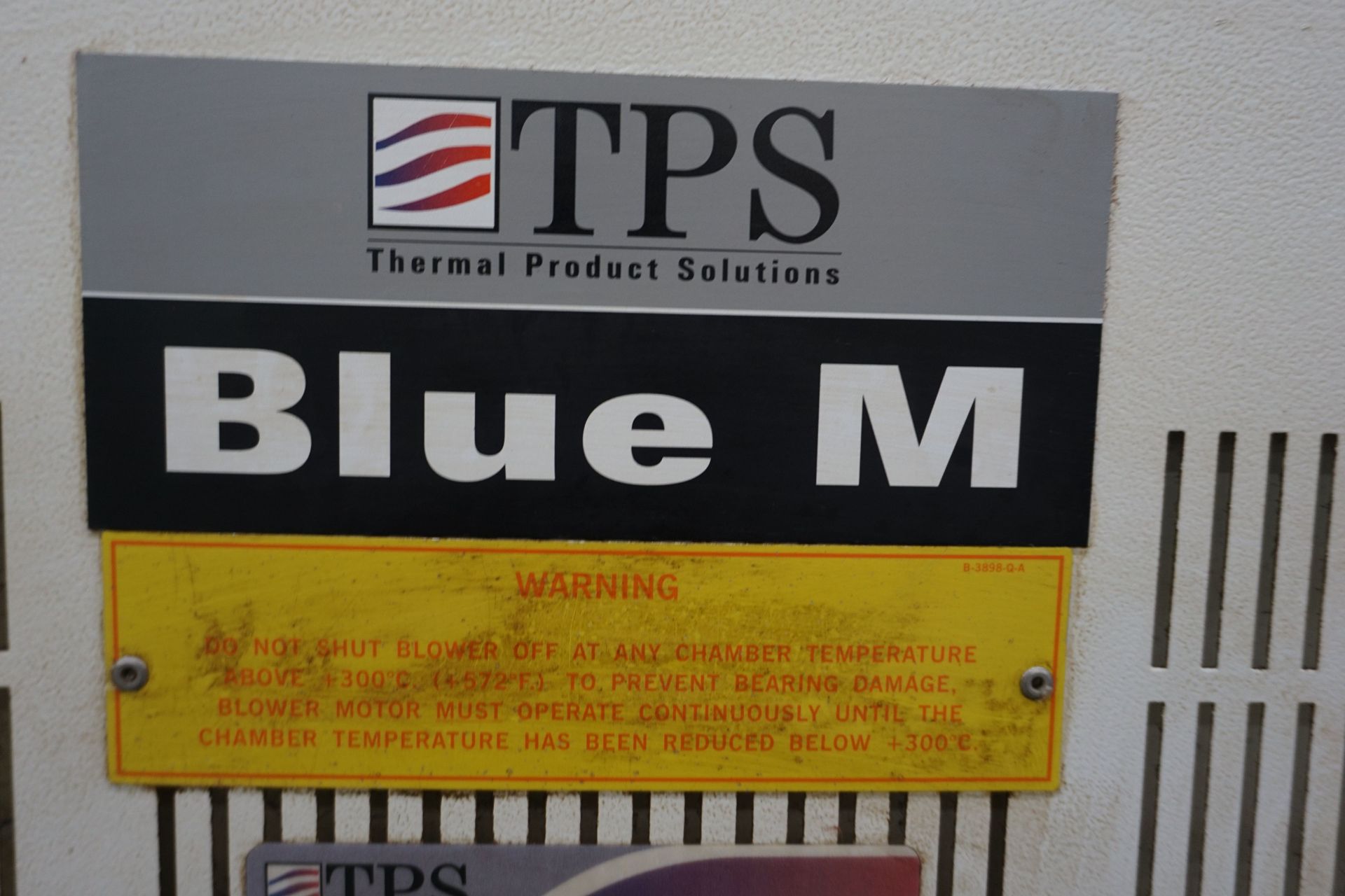 TPS BLUE M OVEN, MDL: CW-778-G-MP550, TEMP LIMIT 1,300 DEG F, 480V, 3PH - Image 3 of 7
