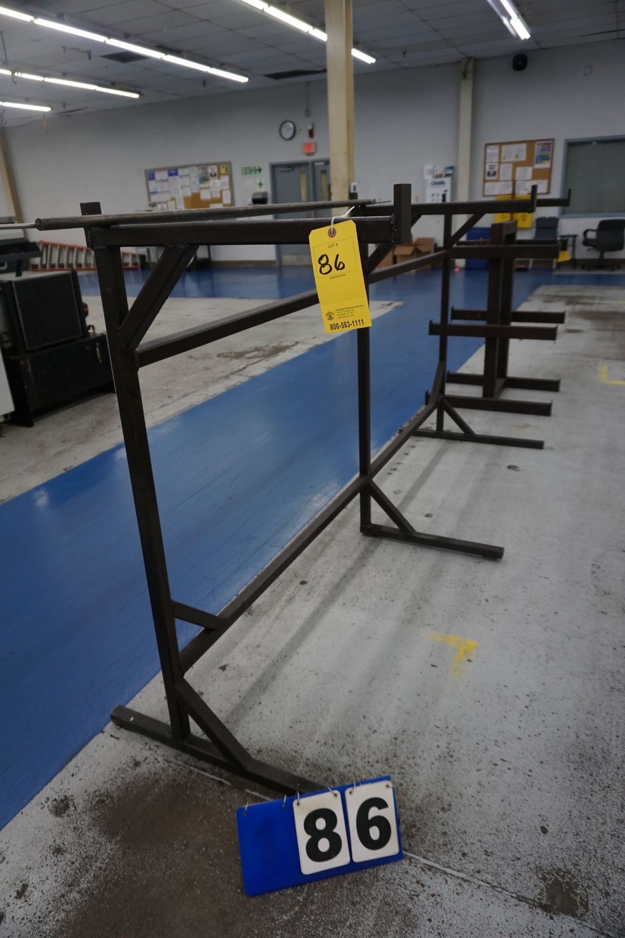 (2) MATERIAL RACKS, (1) 24" X 96" X 52" TALL, (1) 25" X 35" X 48" TALL