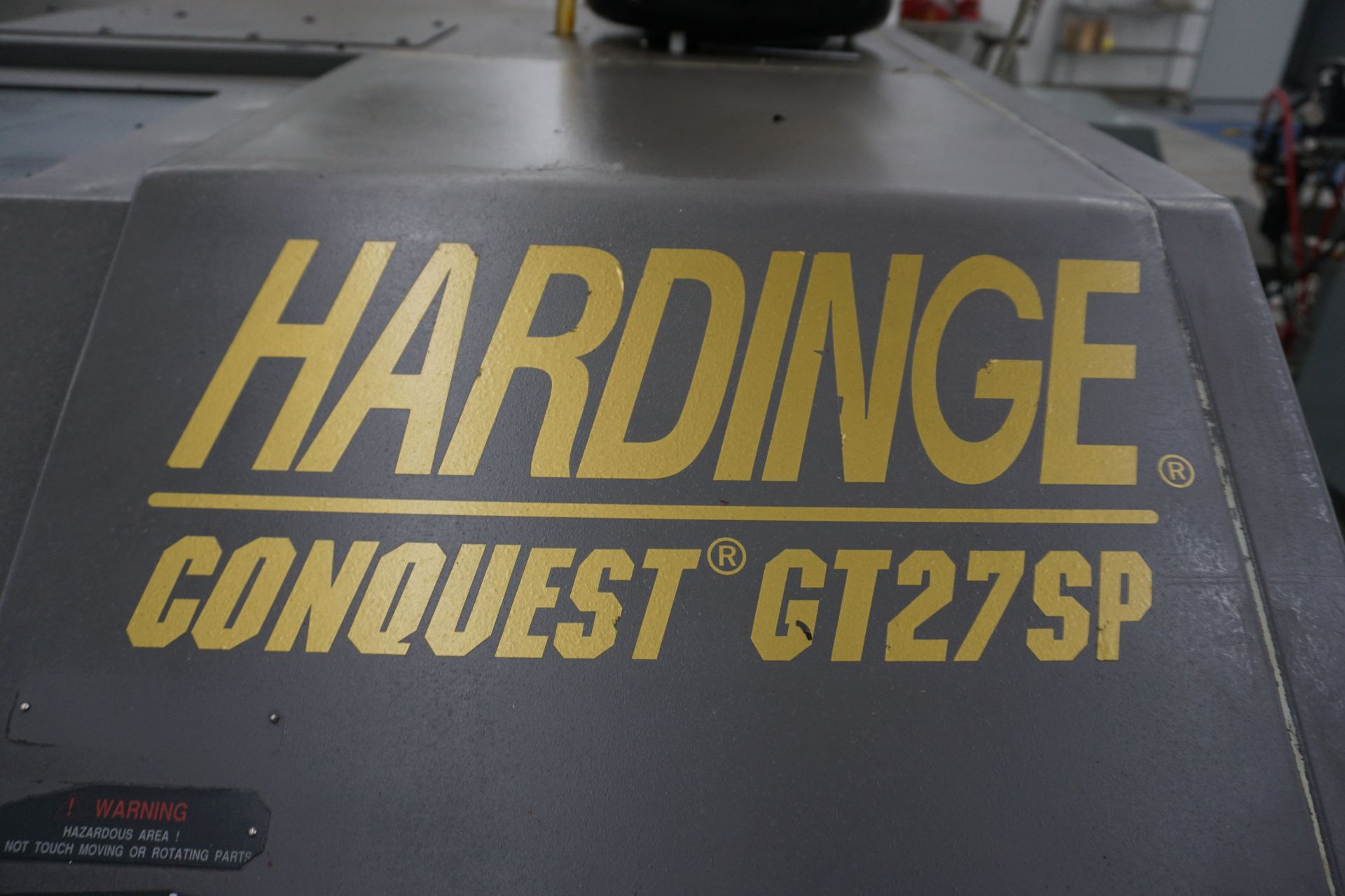 HARDINGE CONQUEST CNC LATHE, MDL:GT275SP, GE FANUC SERIES 18-2 CTRL, HOURS SHOWING: 66,441 - Image 2 of 10