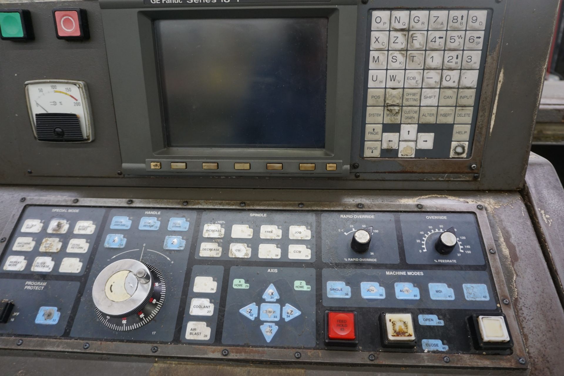 HARDINGE CONQUEST CNC LATHE, MDL: GS-GT, GE FANUC SERIES 18 I CTRL, HOURS SHOWING: 39,428MDL: QL- - Image 2 of 8