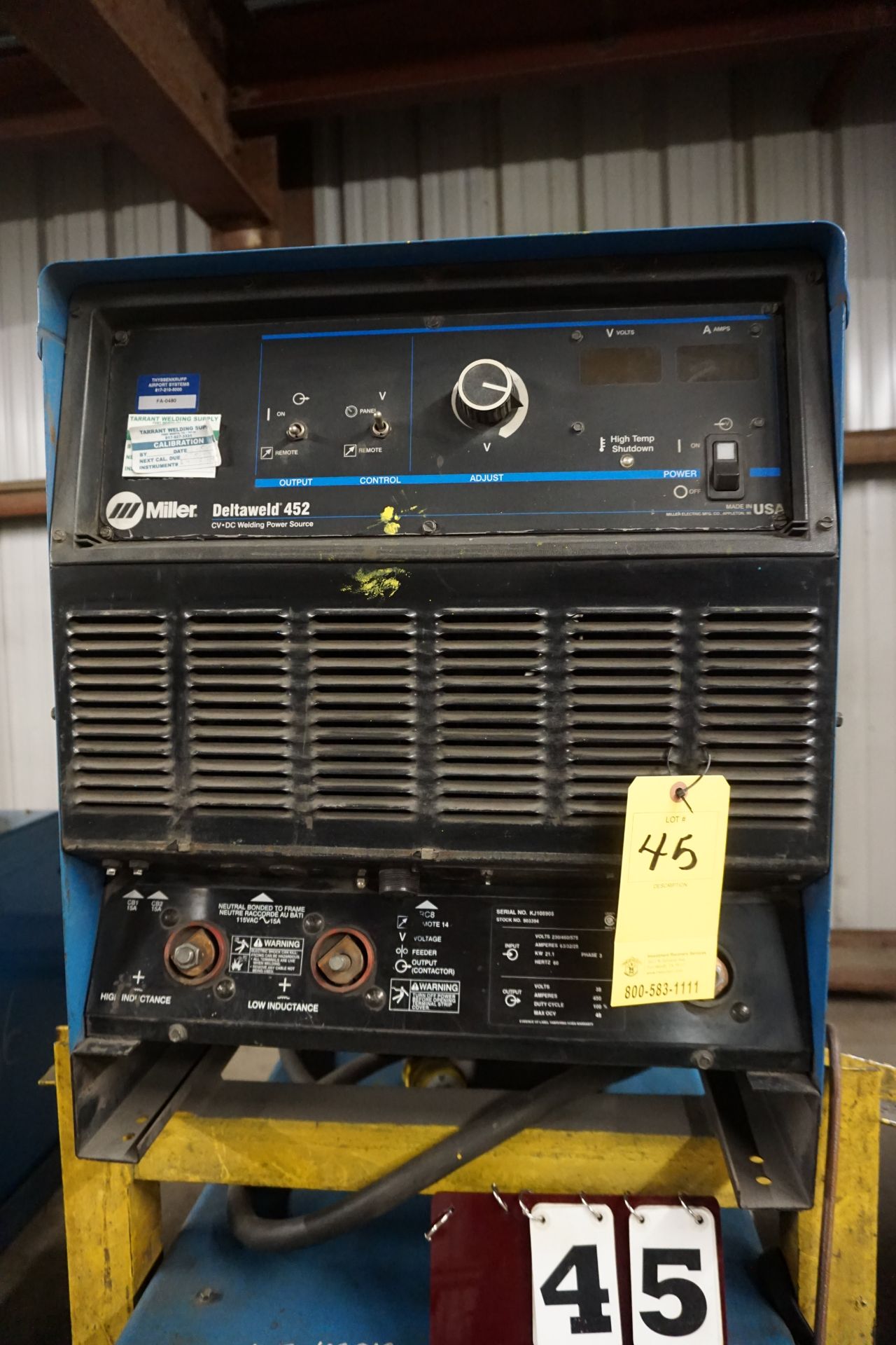 Miller Deltaweld 452CV DC Welding Power Source (NO CART)