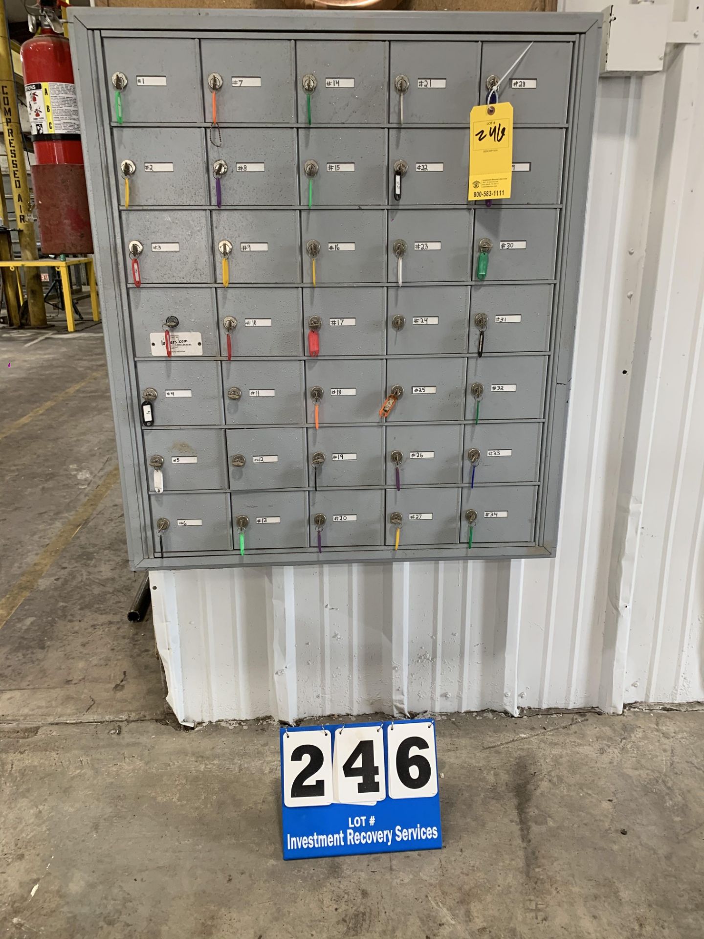 Workers locker with extra set of keys (LOCATION: Rio Vista, TX)