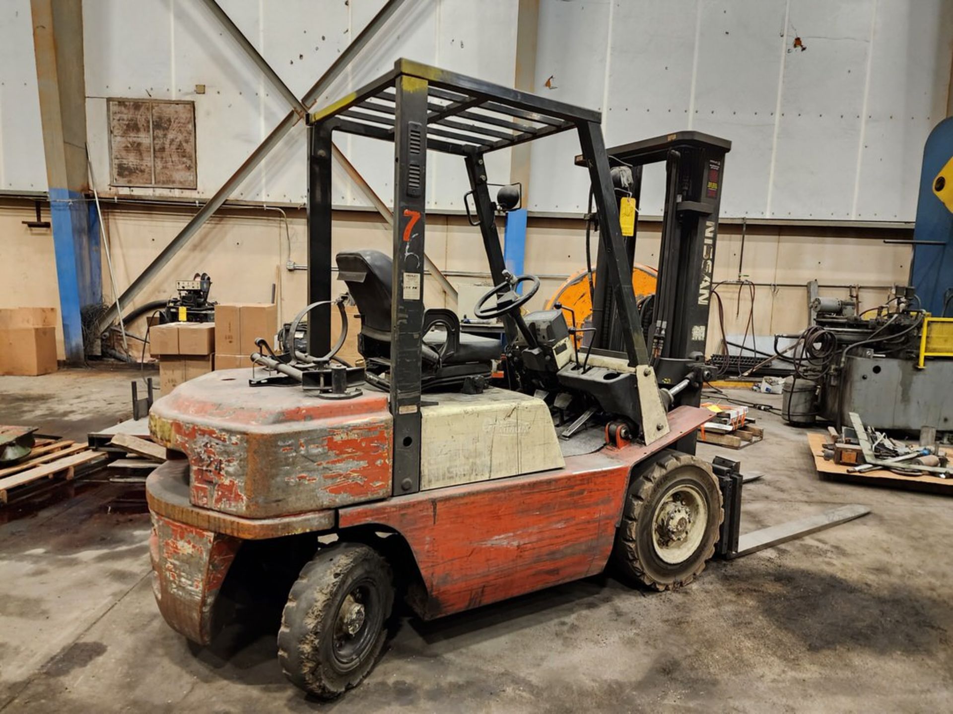 Nissan N/A LP Forklift 3-Stage Mast, W/ 60" Forks, (Tag Damaged) (Not Running) - Image 2 of 16