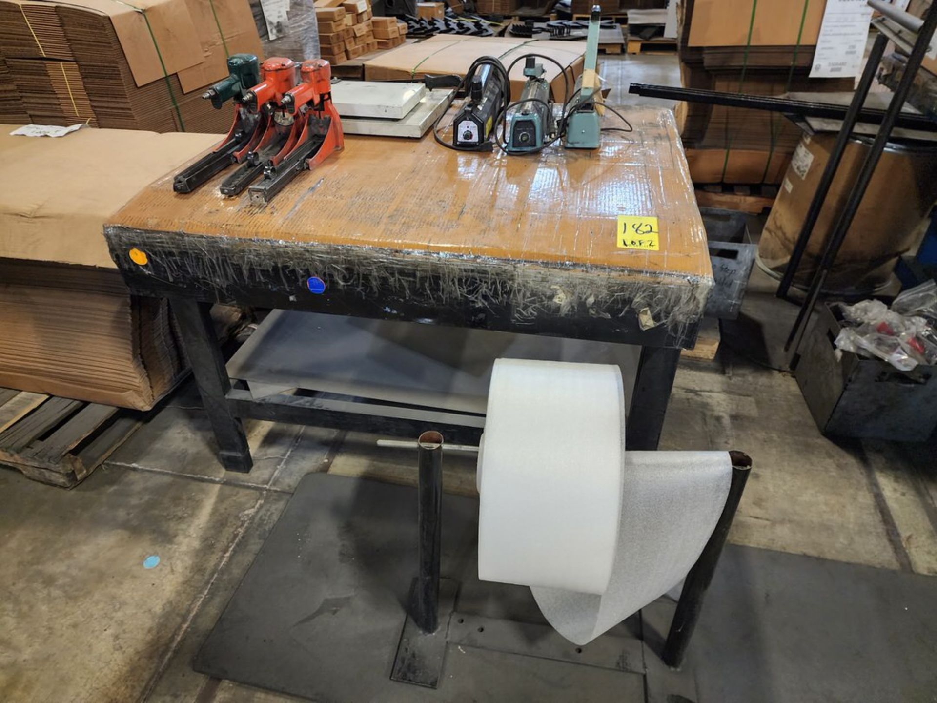 Rolling Matl. Table 120" x 60" x 32"H; (1) Matl. Table, To Include But Limited To: Nuts, Washers,
