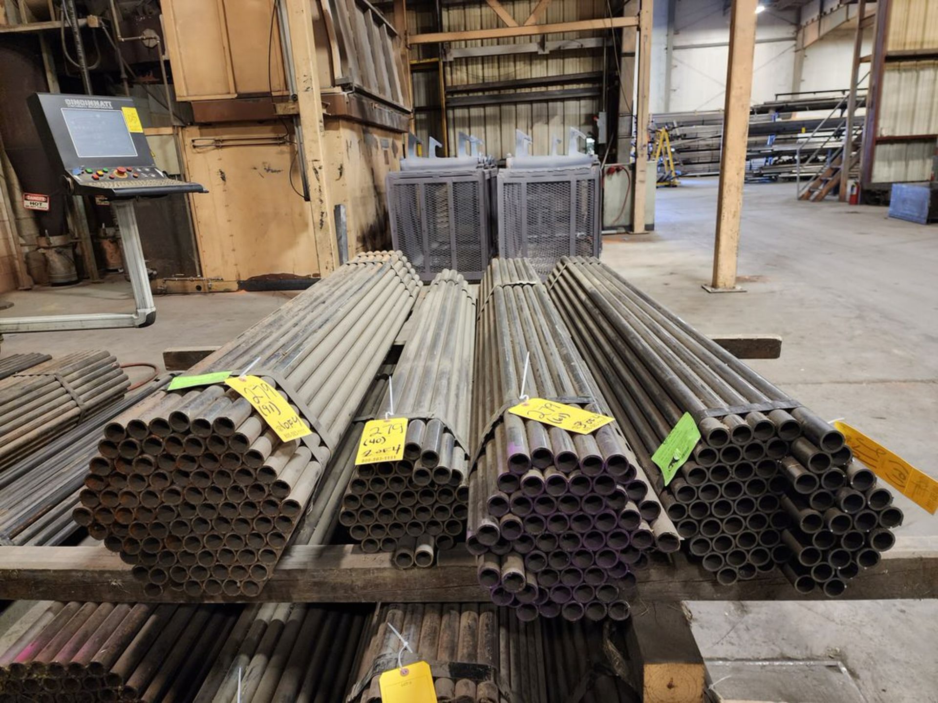 (4) Bundles Of CS 1" x .056" Tubing Sch40 (On Top Row) (91jts @ 78"L); (40jts @ 72"L); (61jts @ 84"