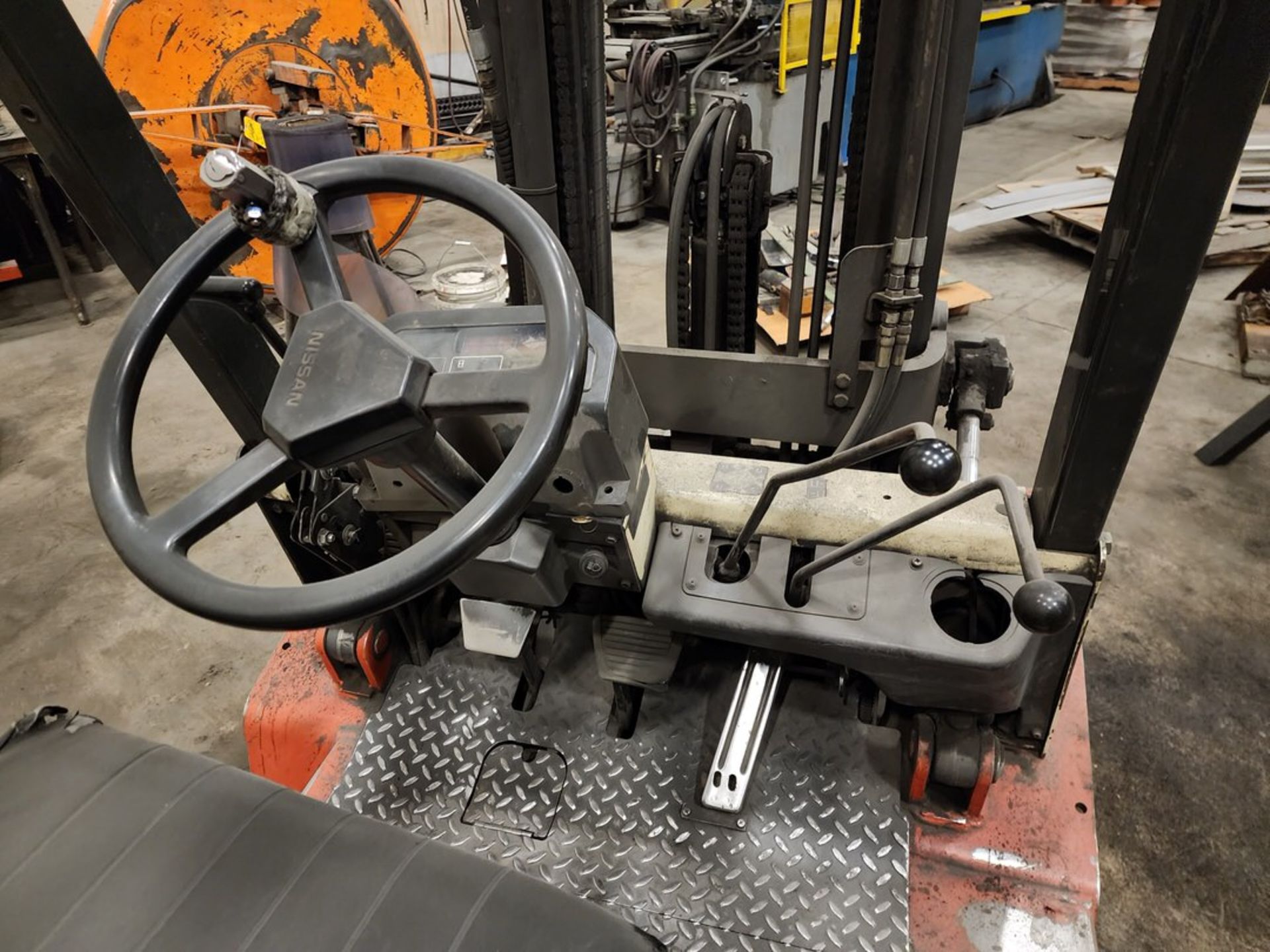 Nissan N/A LP Forklift 3-Stage Mast, W/ 60" Forks, (Tag Damaged) (Not Running) - Image 10 of 16