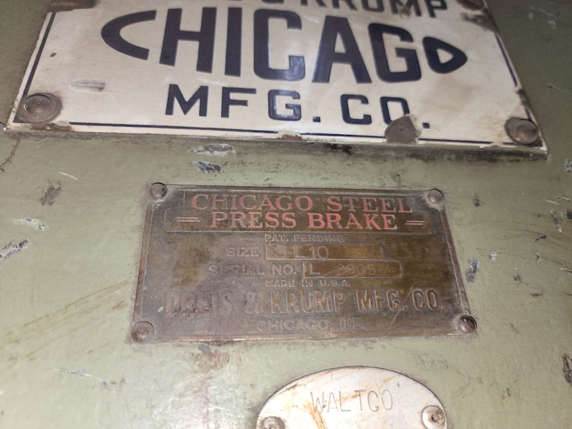 Chicago Press Brake Cap: 10', Size: 8L10 - Image 8 of 8