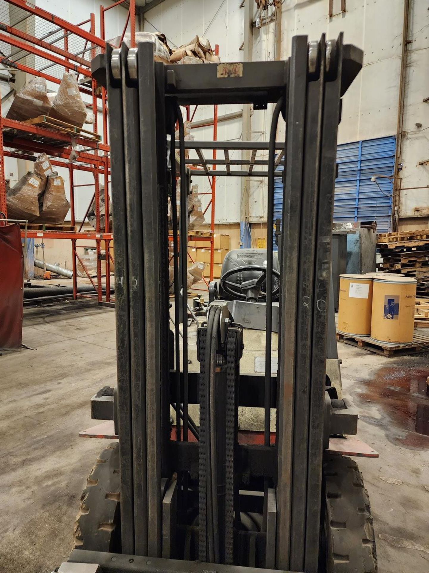 Nissan N/A LP Forklift 3-Stage Mast, W/ 60" Forks, (Tag Damaged) (Not Running) - Image 8 of 16