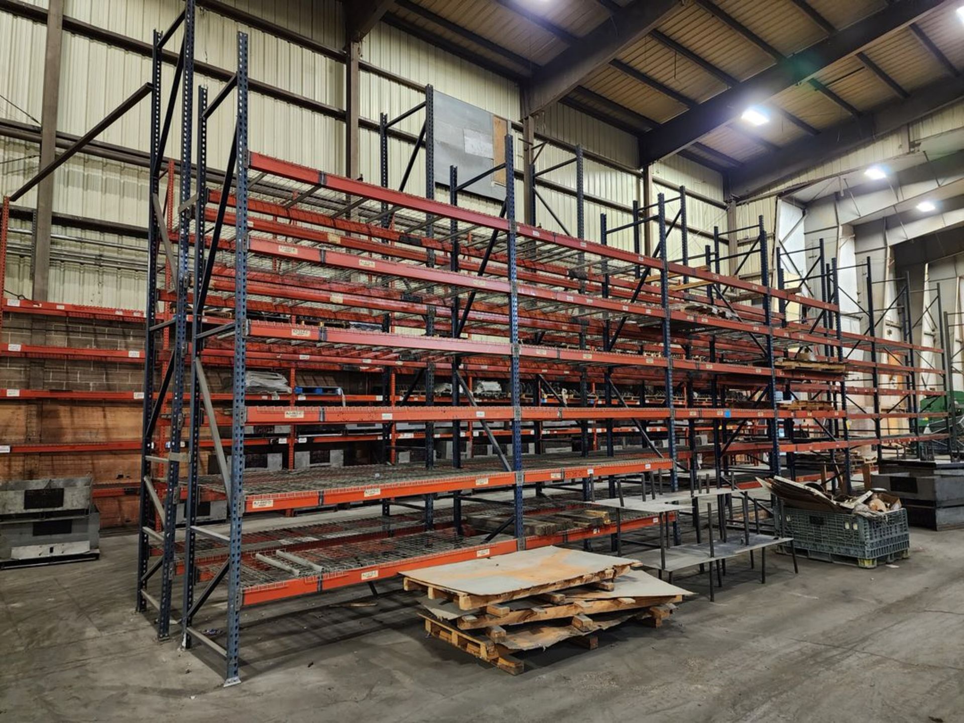 (4) Sections Of Pallet Racking (4) Uprights, 20' x 42"; (7) Uprights, 22' x 42"; (63-65) 108"