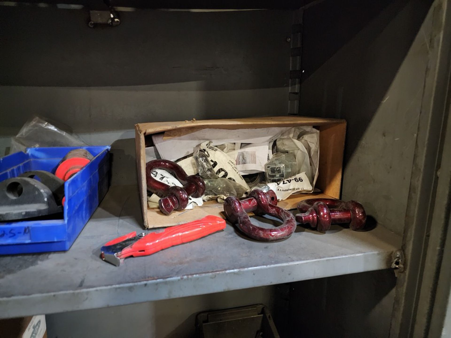 Rolling Matl. Table W/ (1) Matl. Cabinet W/ Stapler, Staples, Shackles (Plastic Rolls Excluded) - Image 7 of 10