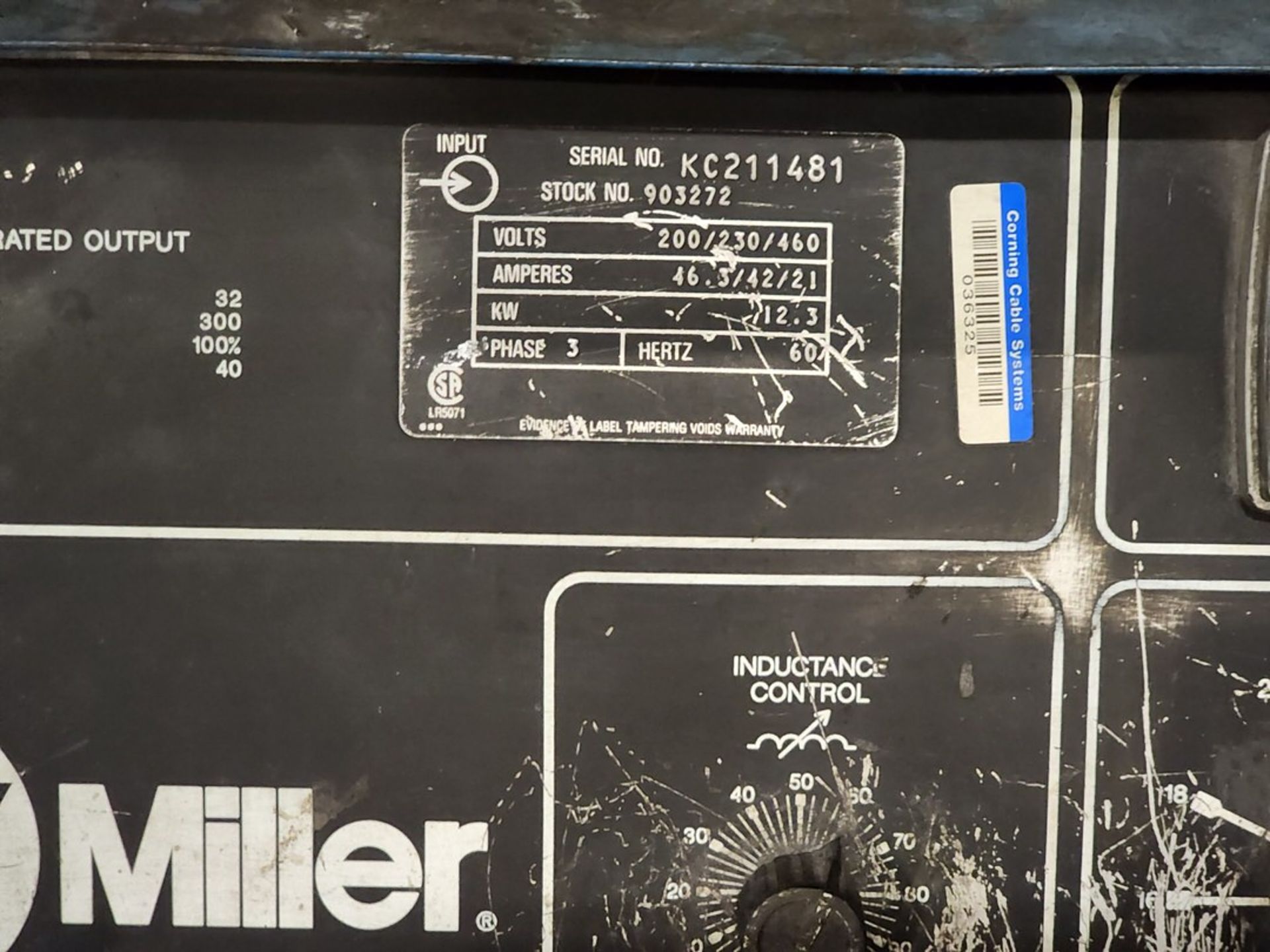 Miller Deltaweld 300 Mig Welder 200/230/460V, 46.3/42/21A, 3PH, 60HZ; W/ Miller 24V Wire Feeder; - Image 10 of 20