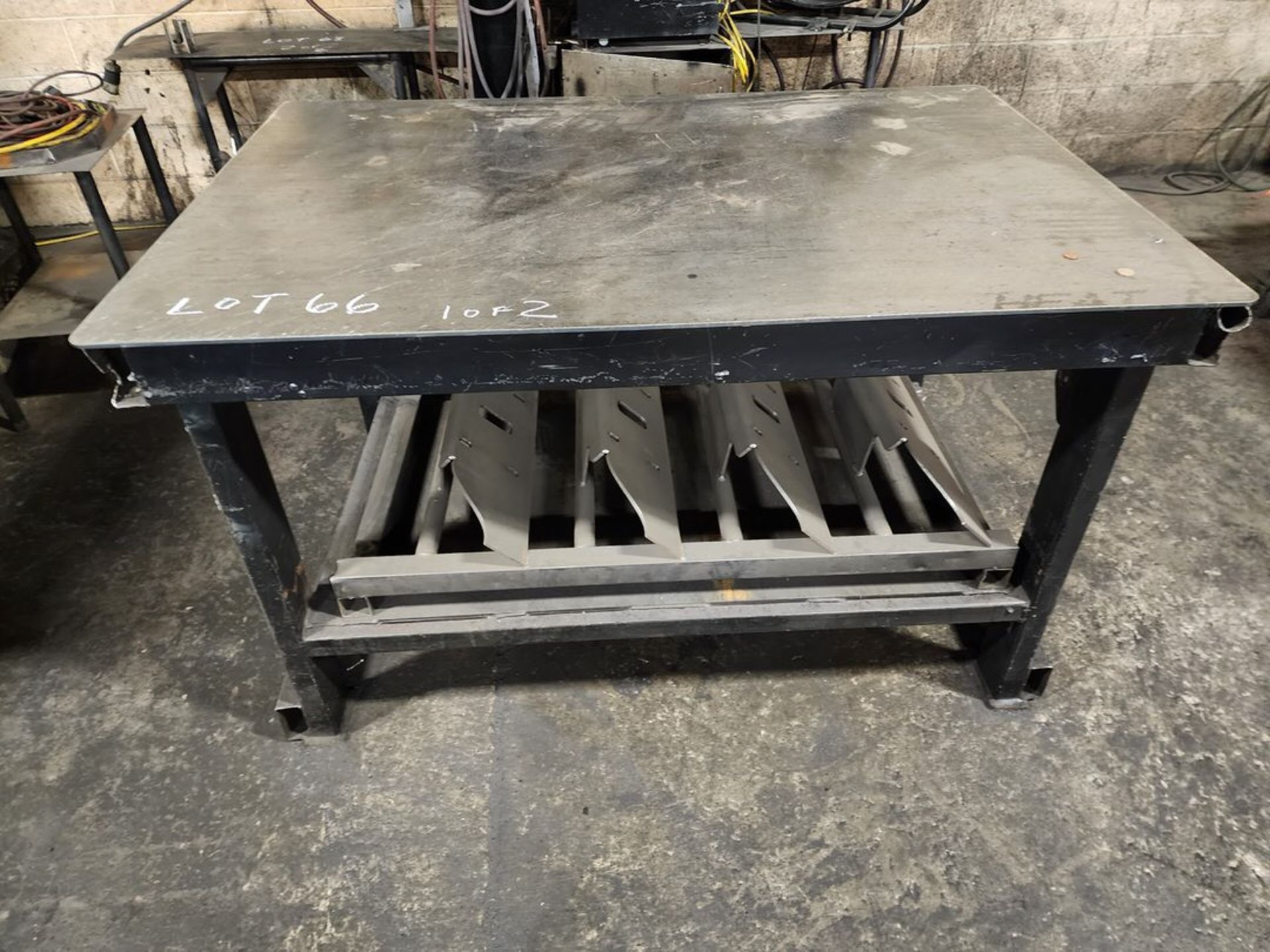 (1) Rolling Matl. Cart W/ (1) Stl Table (Scrap Metal Excluded)