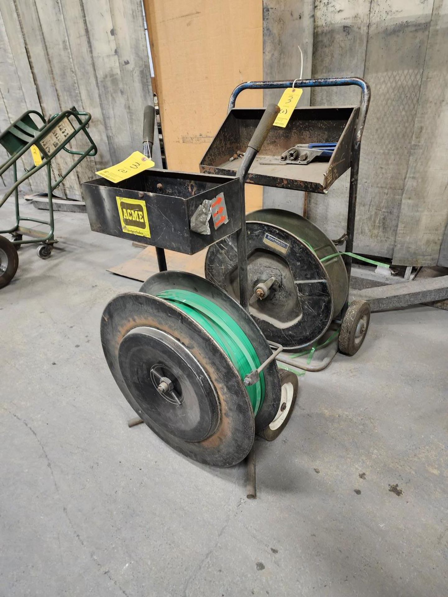 (2) Banding Carts W/ Plastic Strapping & Tools - Image 2 of 4