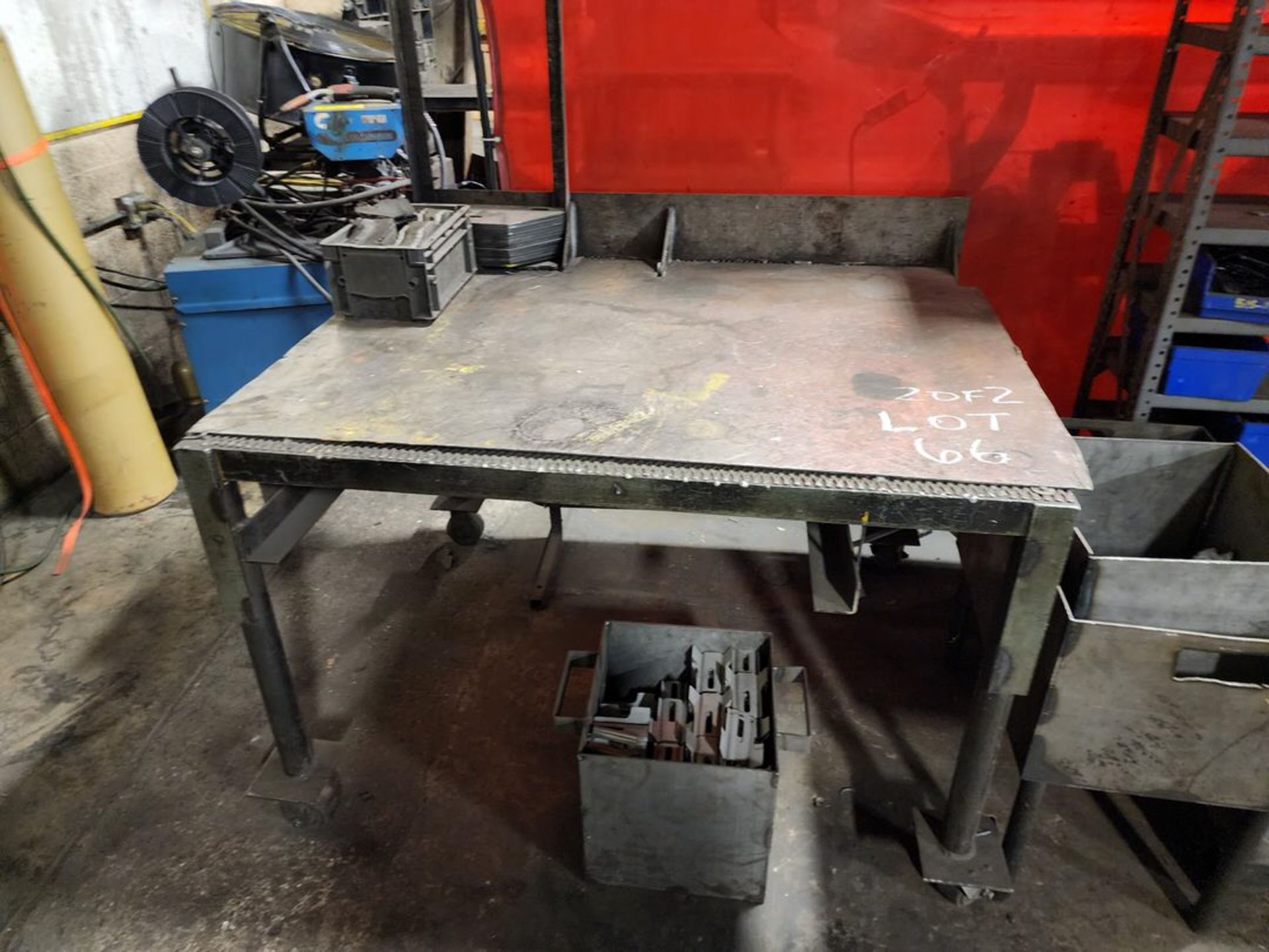 (1) Rolling Matl. Cart W/ (1) Stl Table (Scrap Metal Excluded) - Image 4 of 5