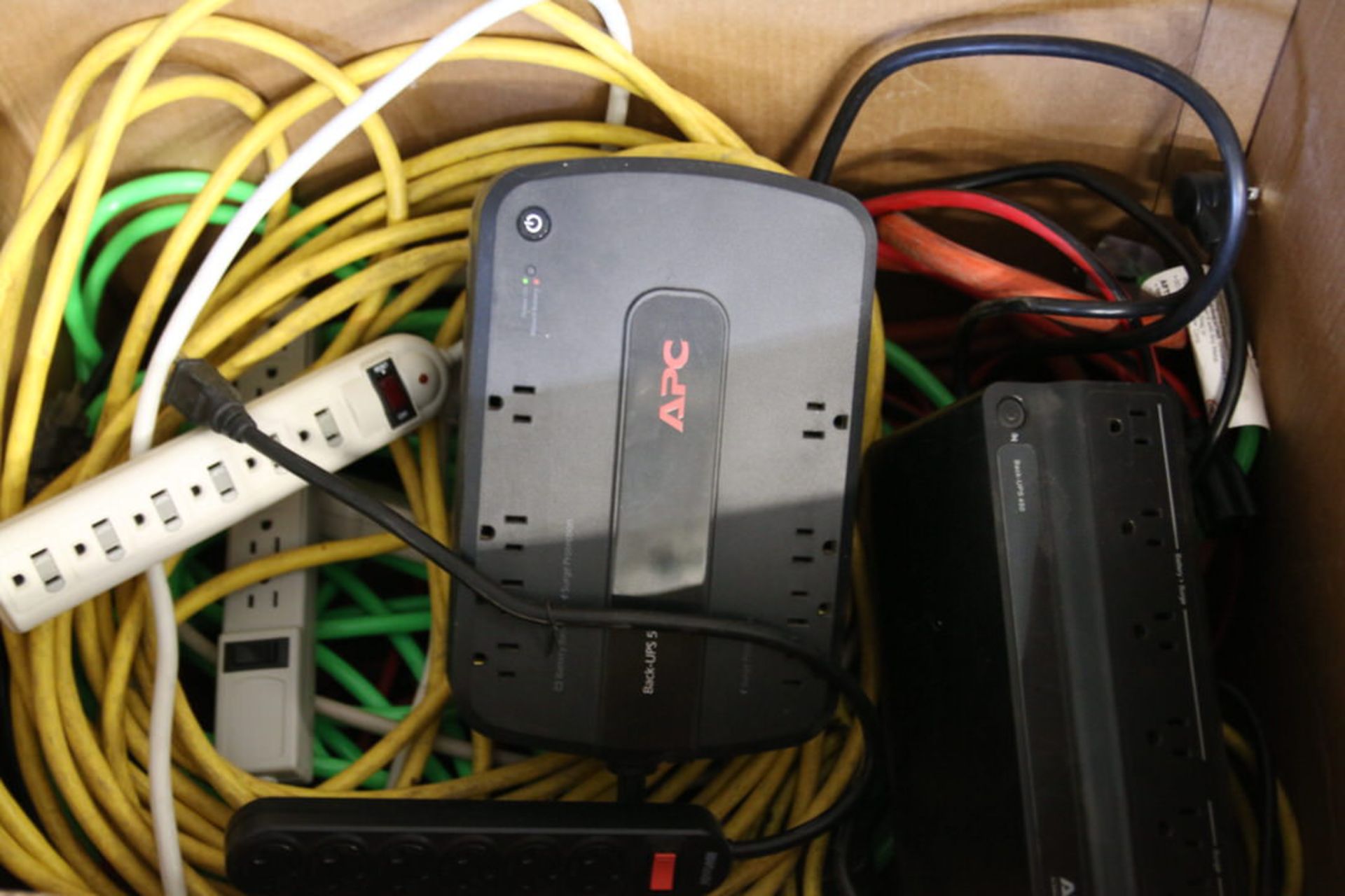 Box of Extension Cords, Battery Backups and Power Strips - Image 2 of 2