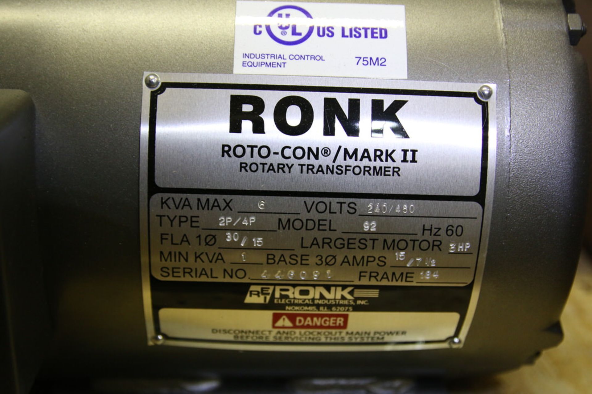 Pallet of (2) Ronk Roto-Con Mark II Transformers and (2) Switch Boxes - Image 4 of 4