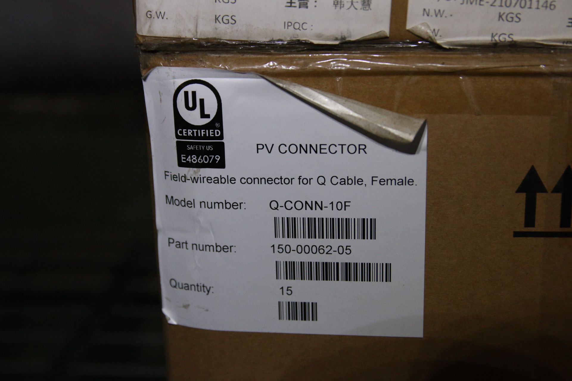 (2) Boxes of Enphase PV Connectors, (1) box of 75 Model # Q-CONN-107, (1) Box Approx. 50 Model # Q-C - Image 2 of 2