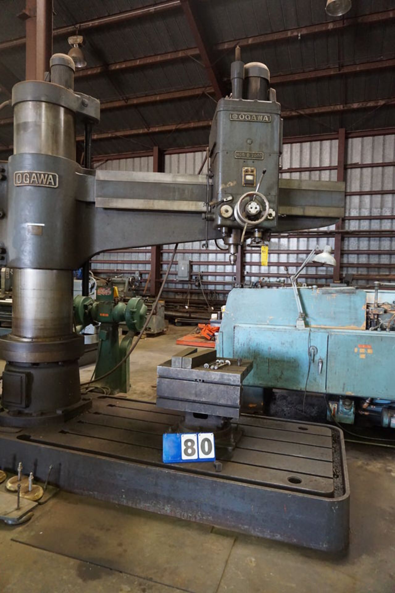 OGAWA RADIAL ARM DRILL, MDL: HOR-D2000, 6' ARM X 20" COLUMN