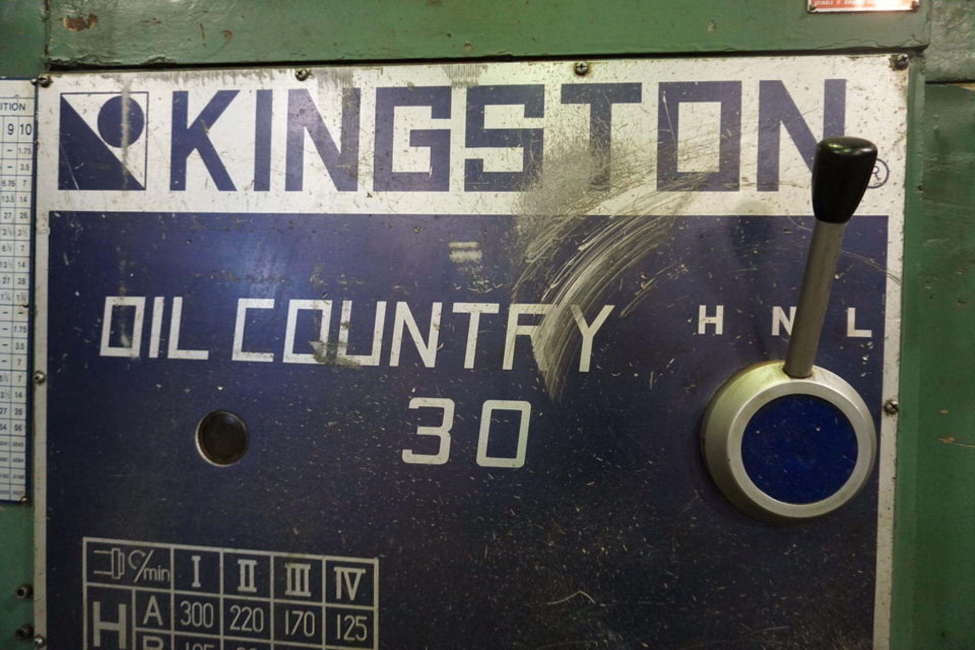 KINGSTON OIL CONTRY HK-3000 30 ENGINE LATHE, 30" SWING X 96" CENTERS - Image 3 of 20