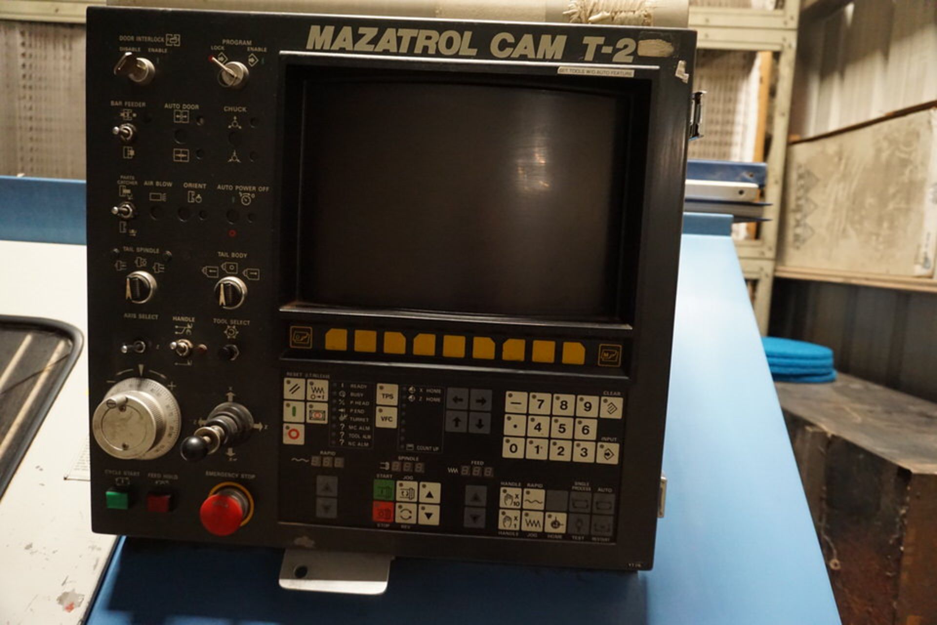 MAZAK QT10-UNIV CNC LATHE, 8" 3 JAW CHUCK, 8 POSITION TURRENT, MAZATROL CAM T-2 CTRL - Image 5 of 12