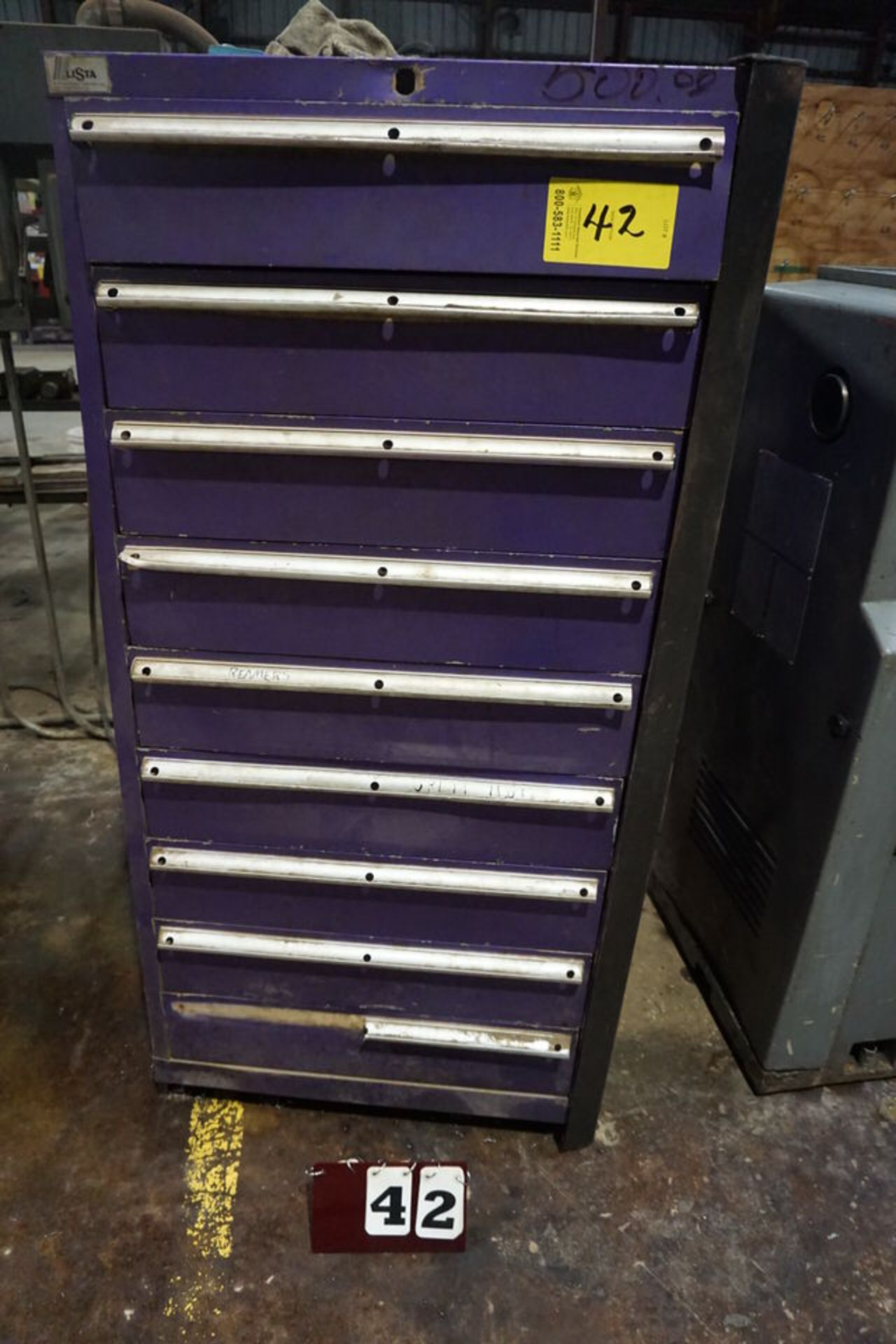 LISTA 9 DRAWER TOOL CABINET (NO CONTENTS)