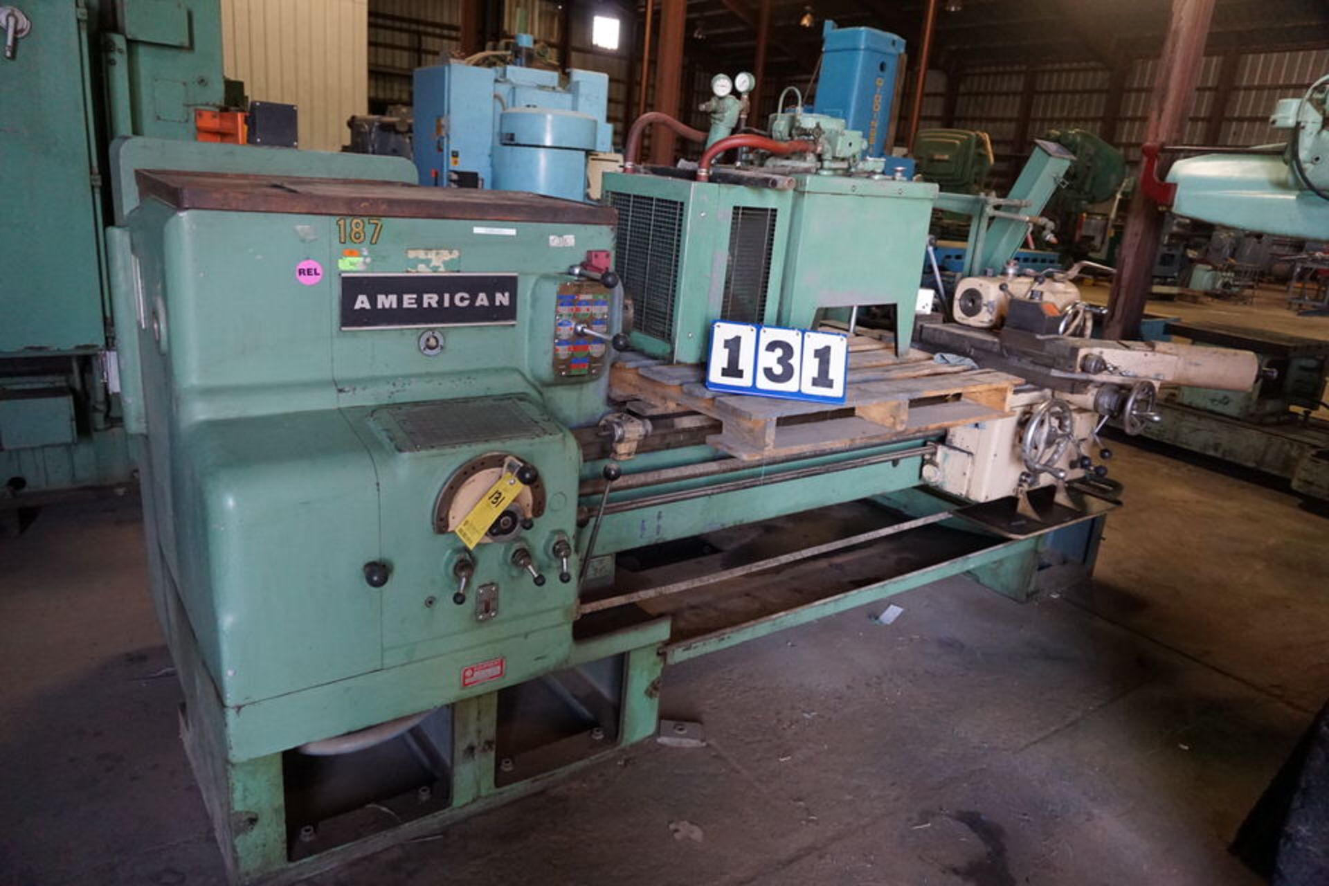 AMERICAN C ENGINE LATHE, 16" SWING X 54" CENTERS, TRUE TRACE TRACER ATTACHMENT, QUICK CHANGE TOOL