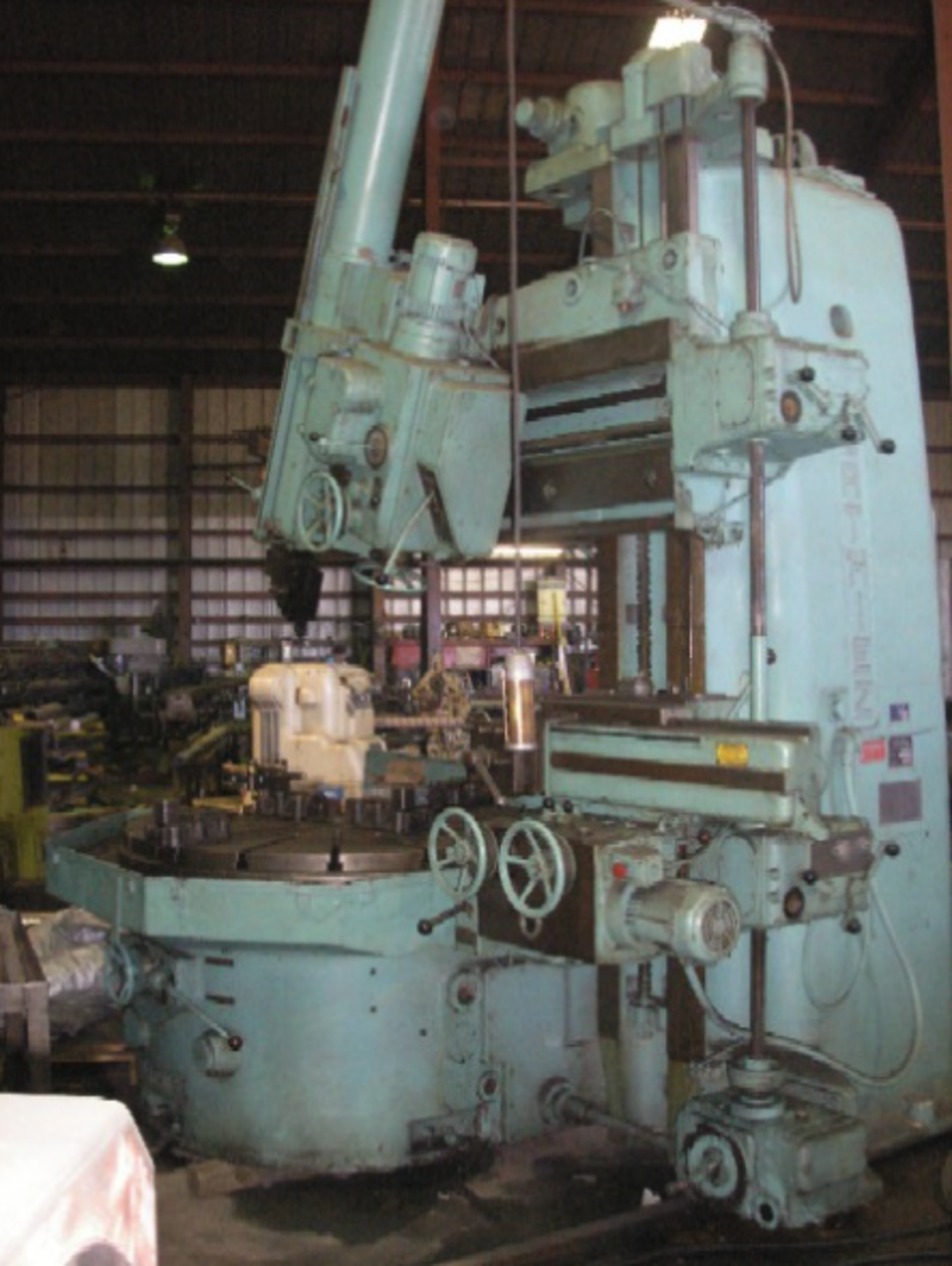 BERTHING VERTICAL TURRET LATHE, MDL: HP9330, 55" 4 JAW CHUCK - Image 6 of 12