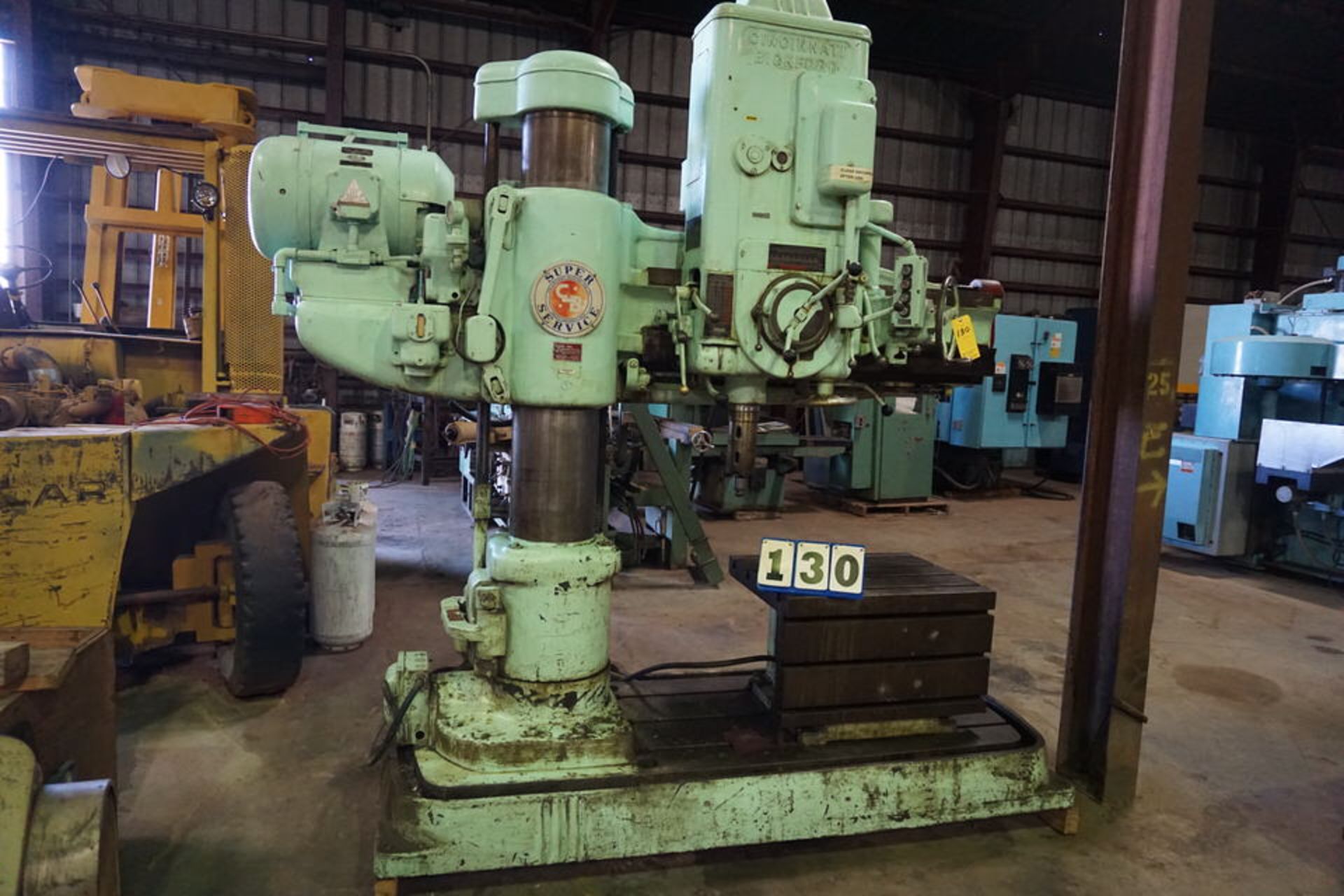 CINCINNATI BICKFORD RADIAL ARM DRILL, 36" ARM, 10" COLUMN