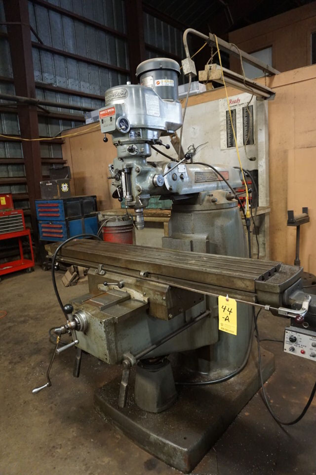 BRIDGEPORT SERIES II MILL, SPECIAL, 9" X 62" TABLE, POWER FEED, VARIABLE SPEED HEAD...