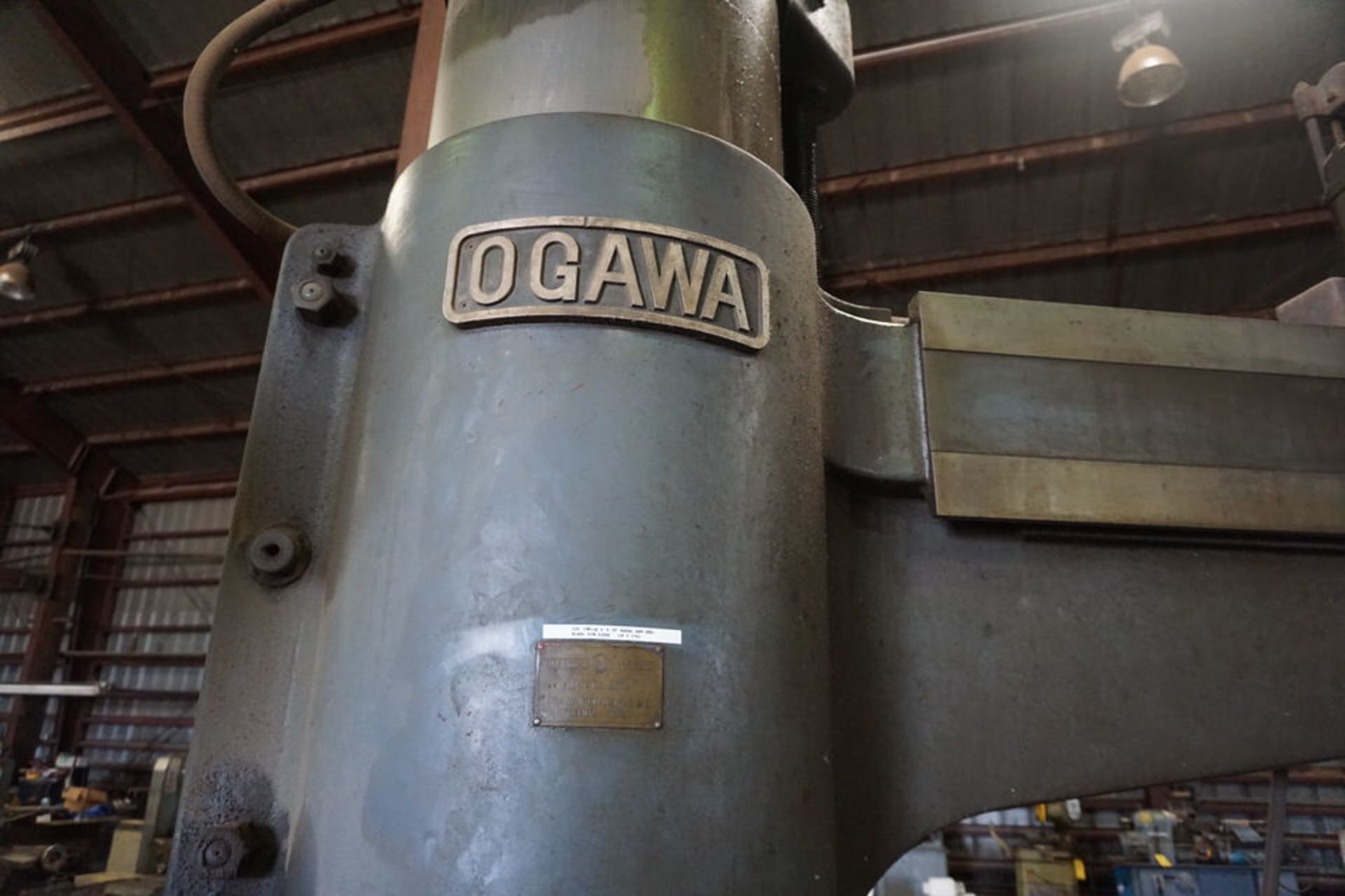 OGAWA RADIAL ARM DRILL, MDL: HOR-D2000, 6' ARM X 20" COLUMN - Image 2 of 5