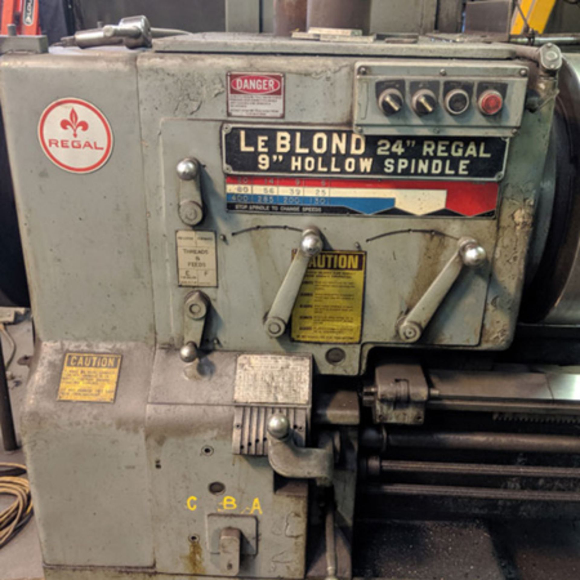 LEBLOND ENGINE LATHE MDL REGAL, 25" SWING BY 86" CENTERS - Image 5 of 12