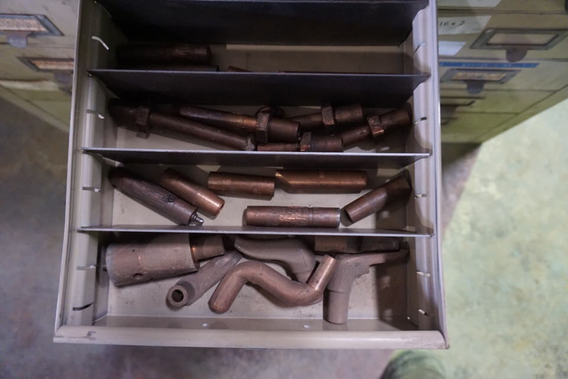 (30) DRAWER CABINET W/ CONT: HOUGEN CUTTERS, SPOT WELDER TIPS AS SHOWN - Image 10 of 12