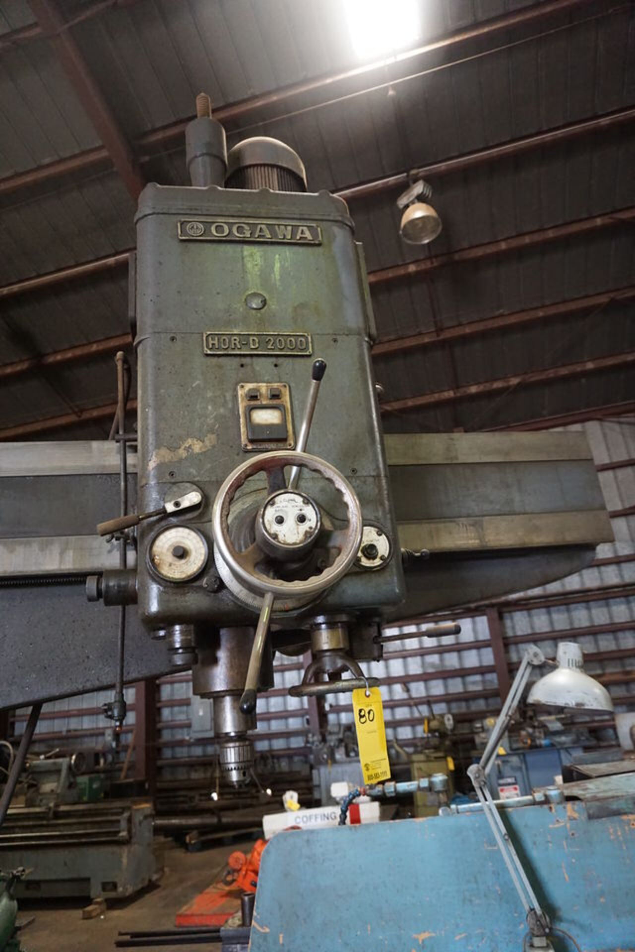 OGAWA RADIAL ARM DRILL, MDL: HOR-D2000, 6' ARM X 20" COLUMN - Image 3 of 5