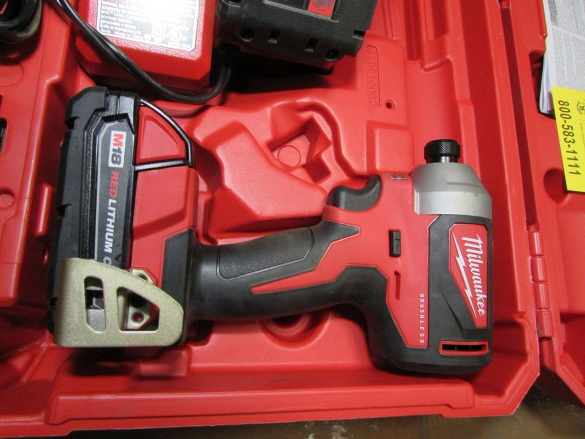 Milwaukee Cat. No. 2850-20 1/4" Hex Cordless Impact Driver with (2) M18 18V Batteries, Cat. No. 48- - Image 2 of 3