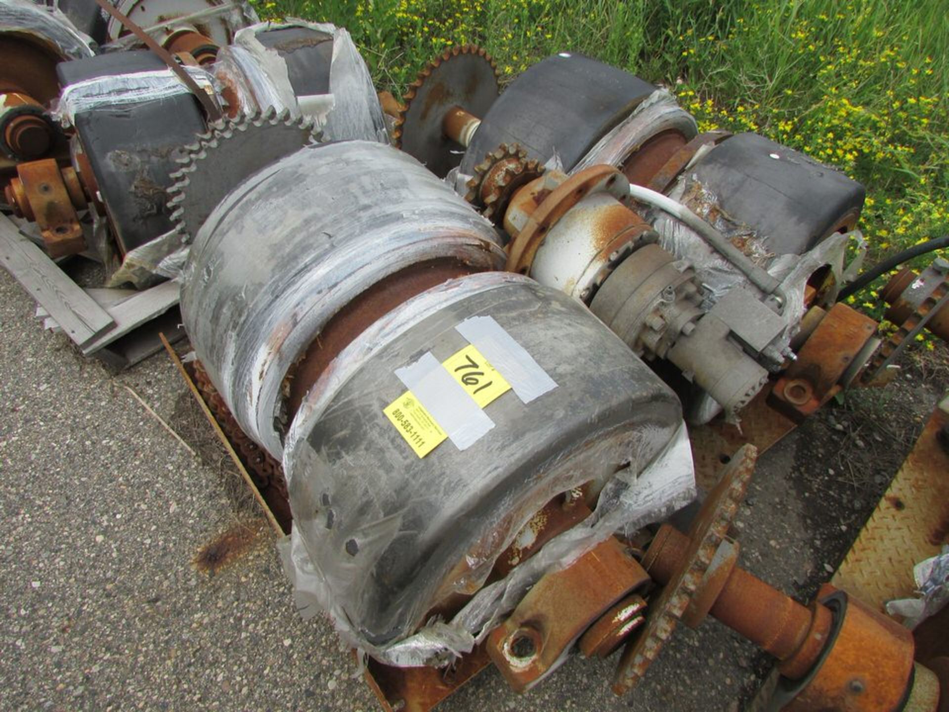 Spare Set of (2) 40-Ton Welding Positioner Hydraulic Drive Rollers. Loc. 420 Main Ave E, West Fargo,