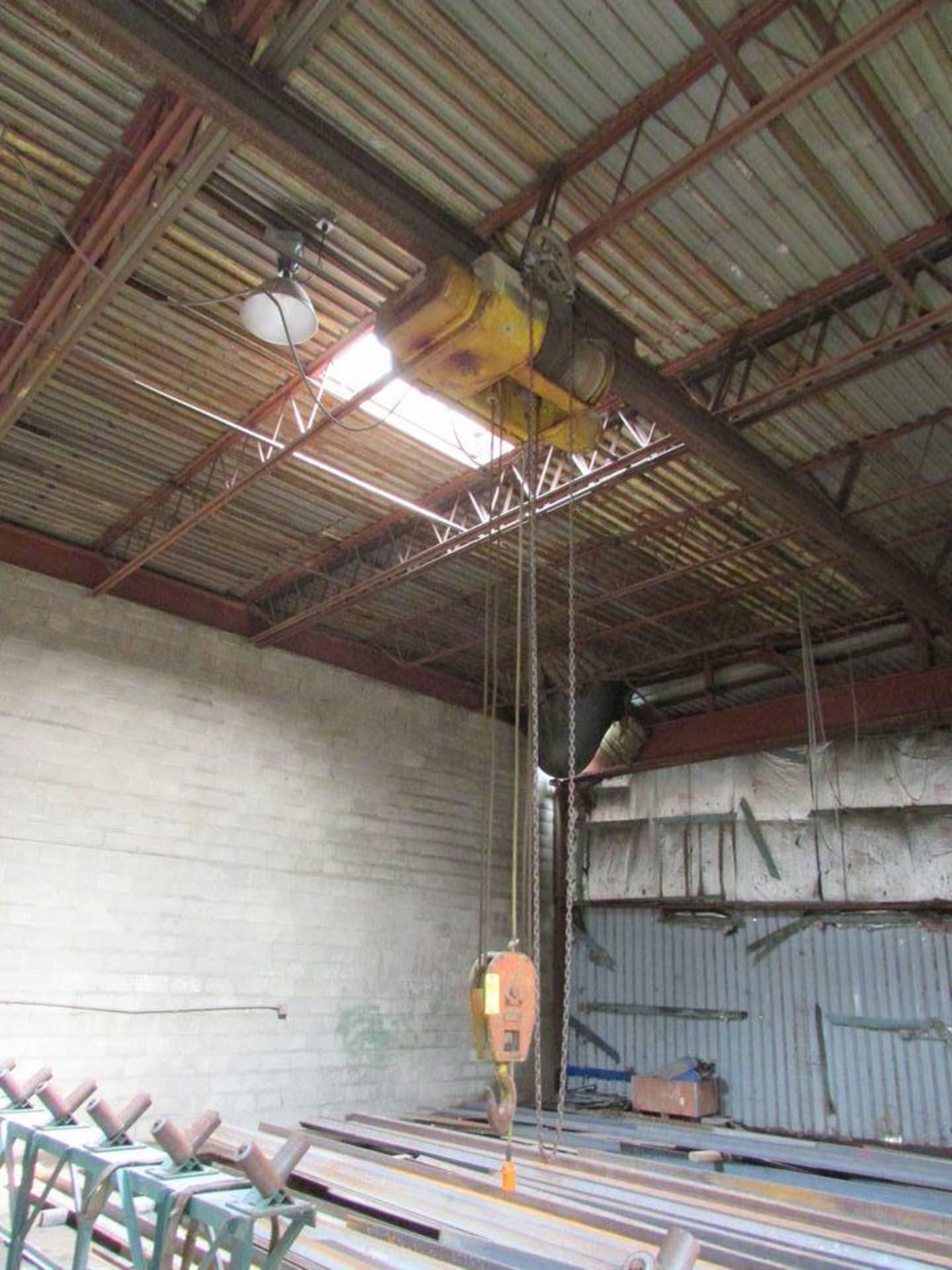 Load Lifter 8-Ton Electric Braided Cable Hoist; with Manual Trolley and 2-Button Control Pendant (