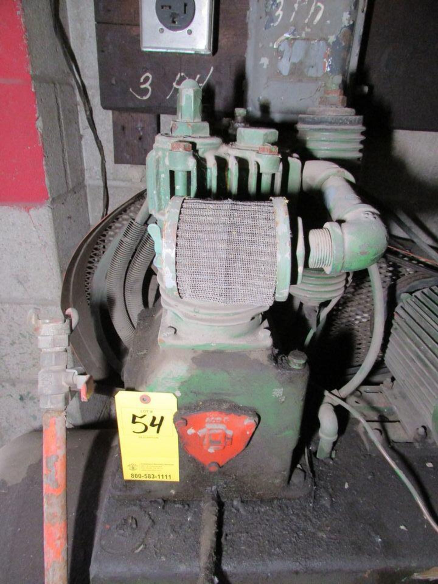 Gardner Denver 5HP Horizontal Tank Mounted Air Compressor, 3PH (Loc. Maint. Bldg.) - Image 5 of 7