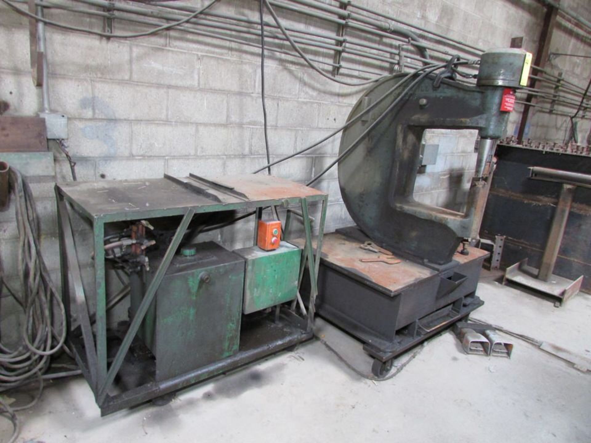 WA Whitney Hydraulic C-Punch Press, 18-1/2" Throat; 700-S-10B 10HP Hydraulic Power Unit; with