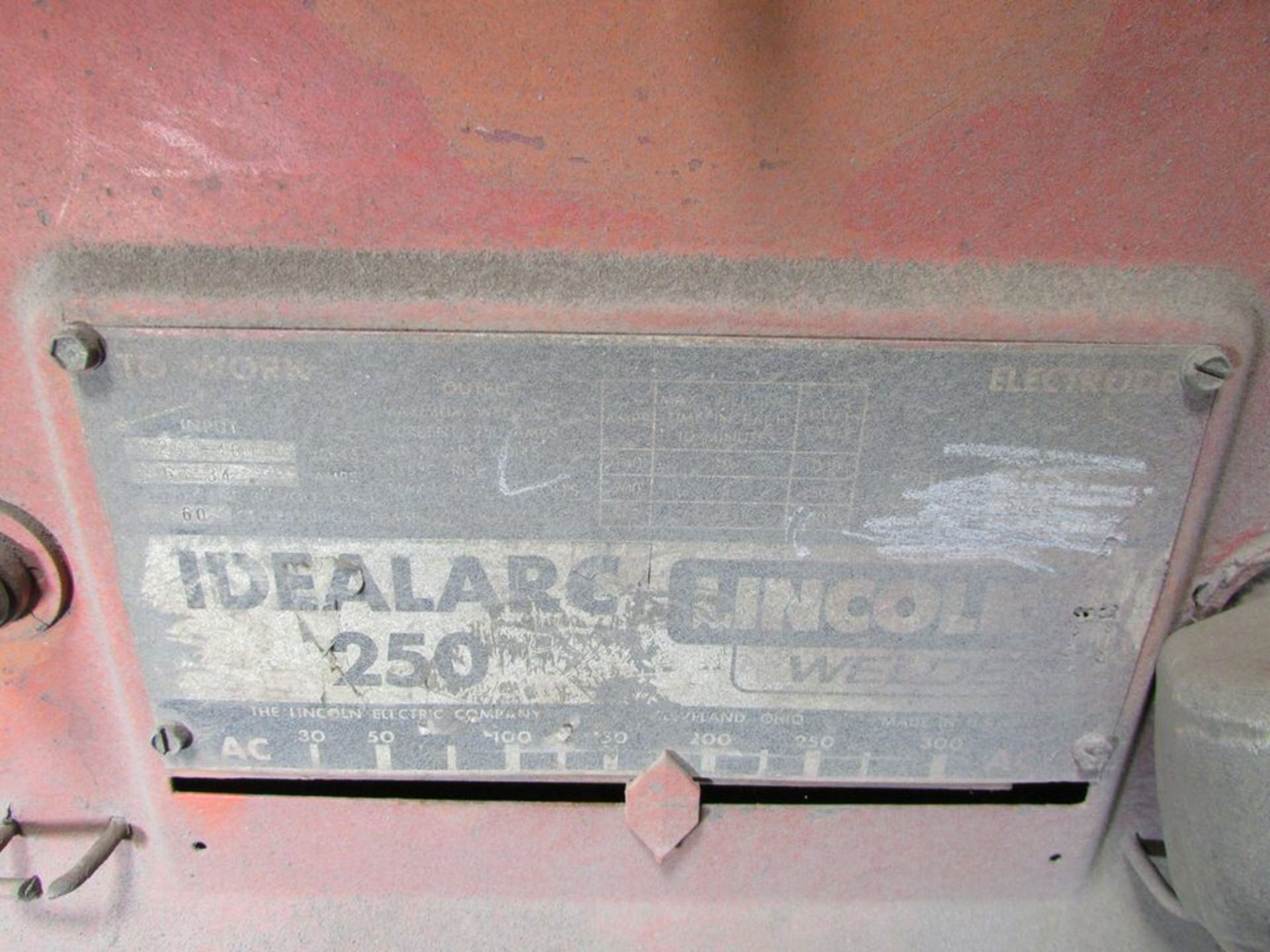 Lincoln Electric Idealarc 250-250 AC/DC Arc Welding Power Source, 250A 30V 30% Duty Cycle 72 Max OCV - Image 3 of 5