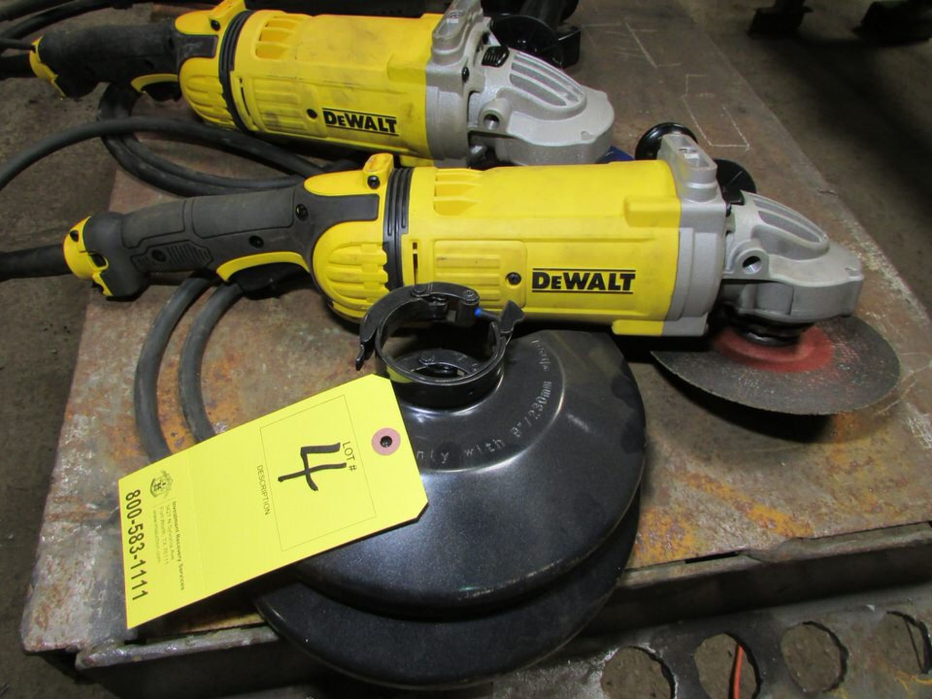 (3) Electric Angle Grinders; (2) DeWalt DWE4559N 9"; Makita GA7021 7" (Loc. Bldg. 1) - Image 2 of 4