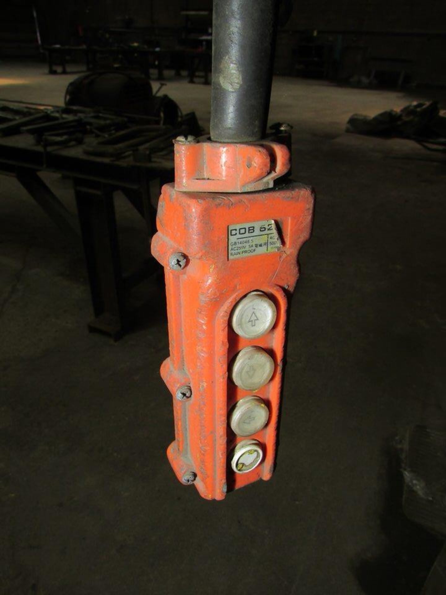 Budgit 3-Ton Electric Chain Hoist; with Motorized I-Beam Trolley and 4-Button Control Pendant ( - Image 4 of 4