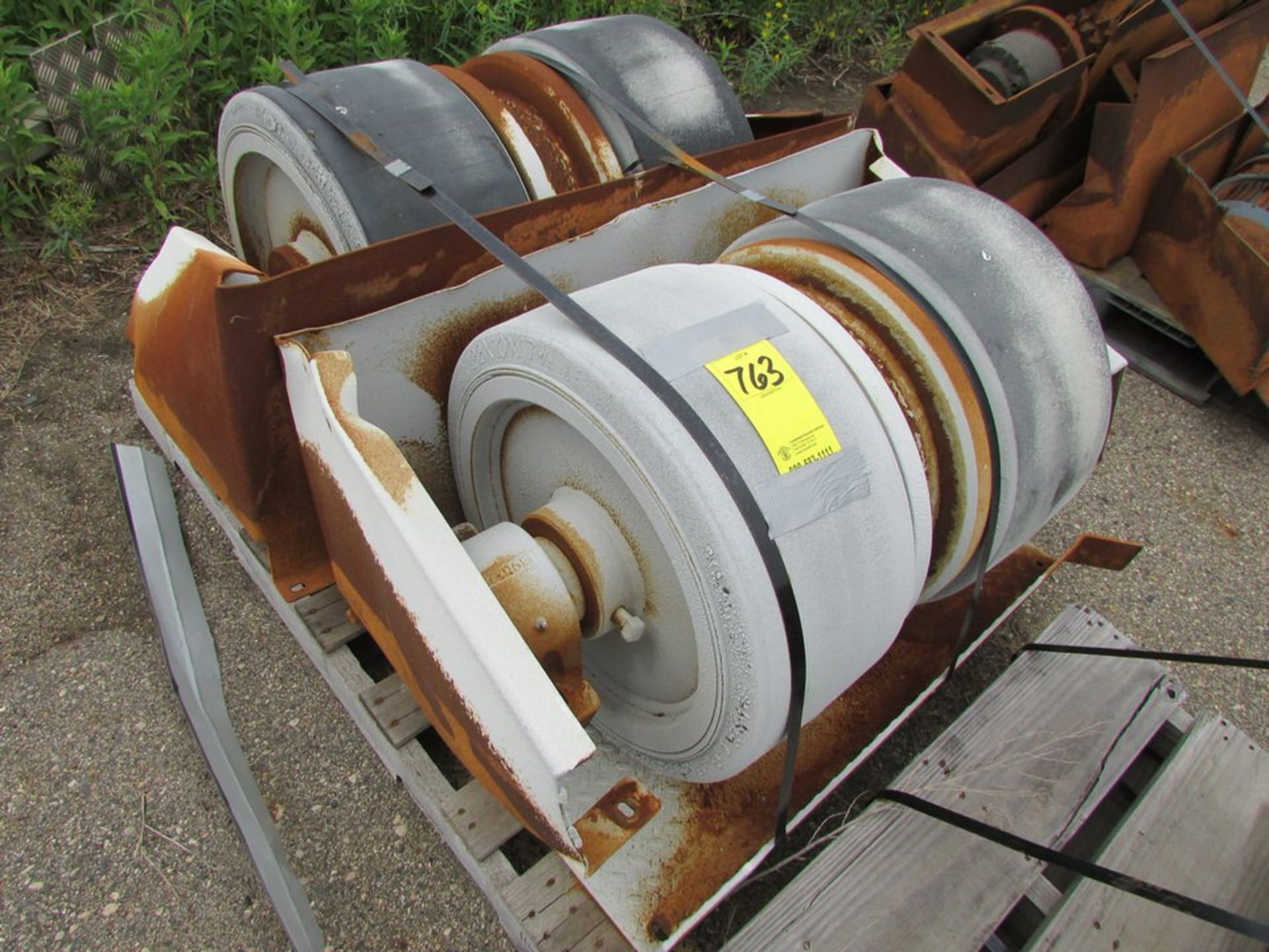 Spare Set of (2) 40-Ton Welding Positioner Idler Rollers. Loc. 420 Main Ave E, West Fargo, ND 58079