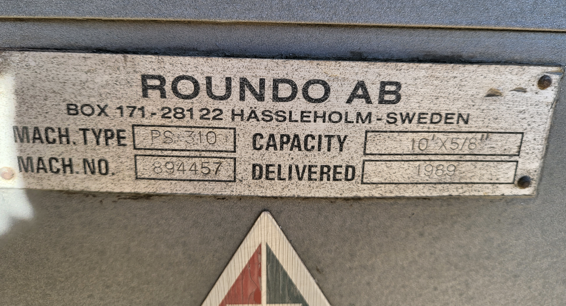 Roundo PS 310 Plate Roll, Capacity: 10' x 5/8", 3 Roll, DOM: 1989 (LOCATION: Chandler, AZ) - Image 5 of 5