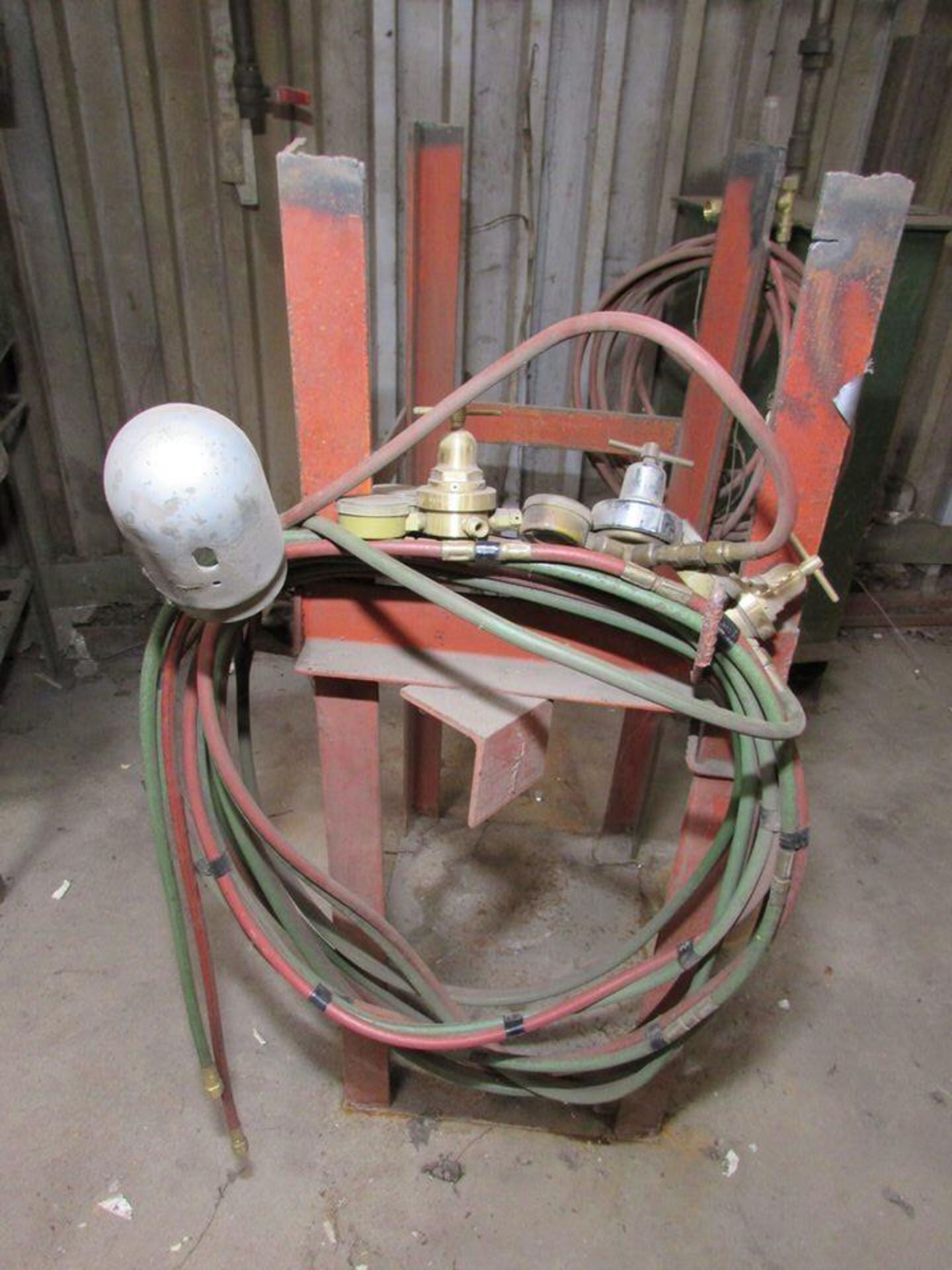 (2) Oxy Acetylene Cylinder Torch Racks; With Torch Hose, (7) Pressure Regulators and (4) Torches ( - Image 2 of 9