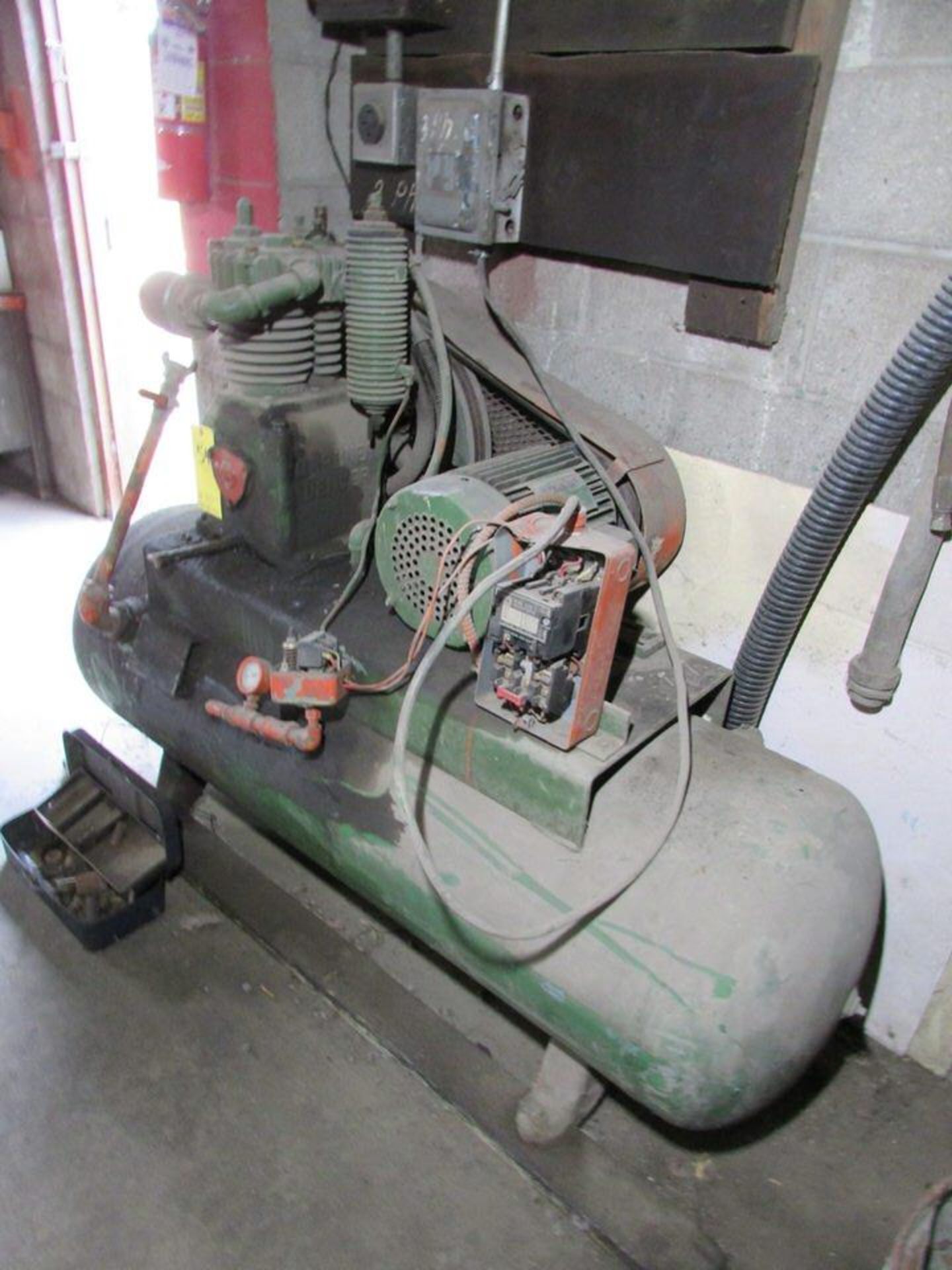 Gardner Denver 5HP Horizontal Tank Mounted Air Compressor, 3PH (Loc. Maint. Bldg.) - Image 3 of 7