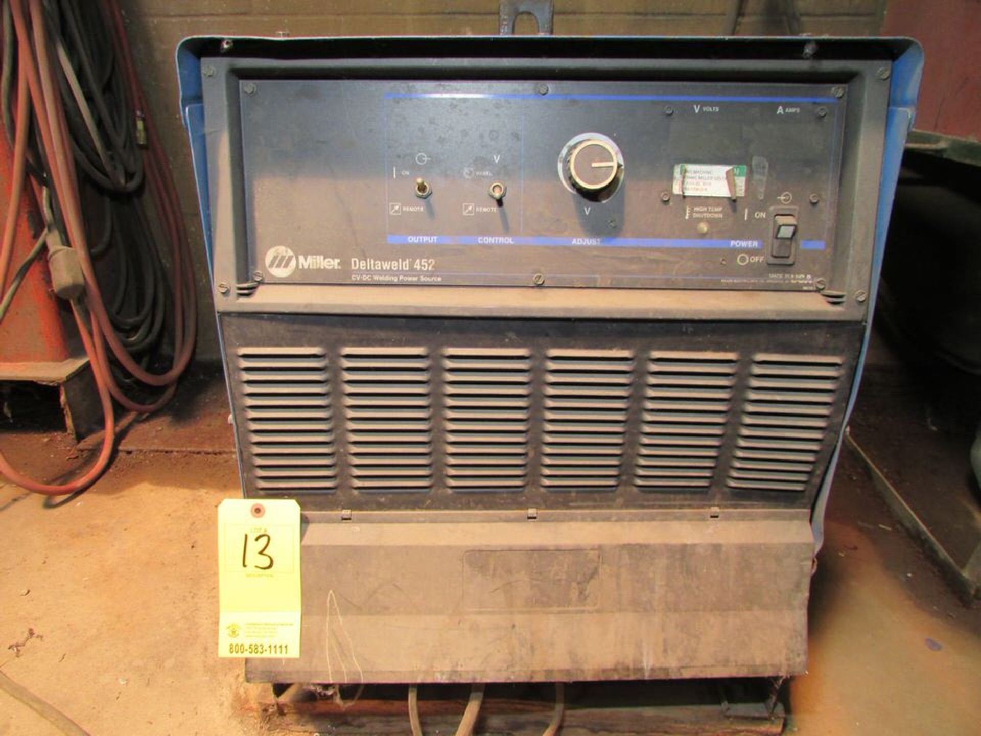 Miller Deltaweld 452 CV DC Welding Power Source, 450A 38V 100% Duty Cycle 48 Max OCV Output, 230/ - Image 3 of 12