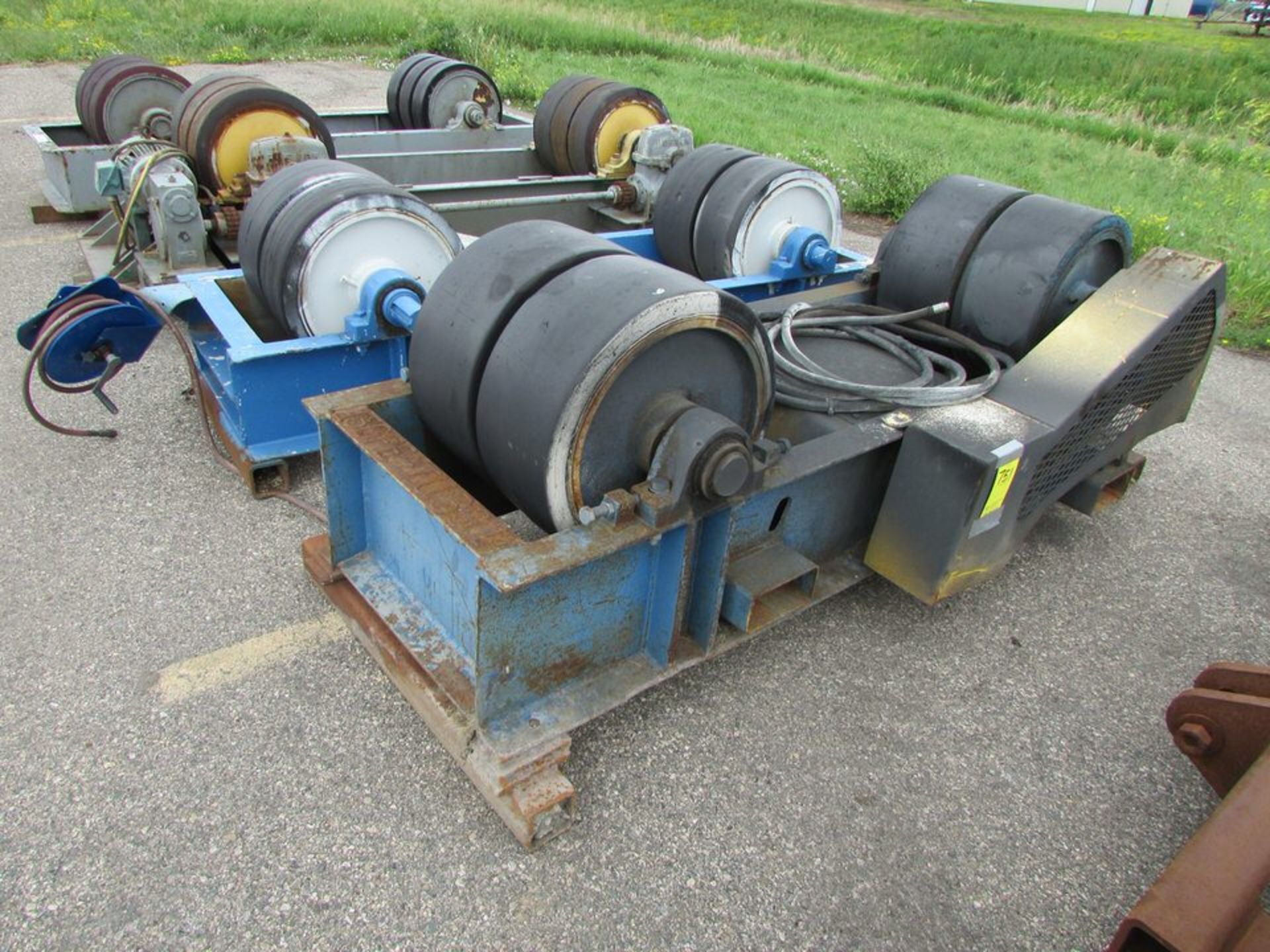 (2) 40-Ton Welding Positioners, Set of Hydraulic Drive Rollers, Set of Idler Rollers. Loc. 420