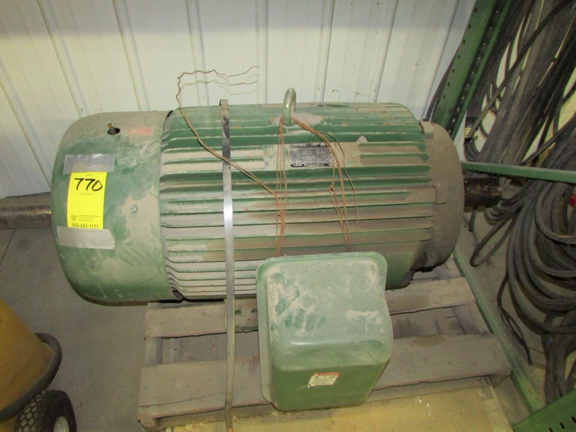Toshiba 100HP 3-Phase Electric Motor, 444T Frame, Continuous Duty Rated, 1185RPM, 230/460V 246/ - Image 2 of 4