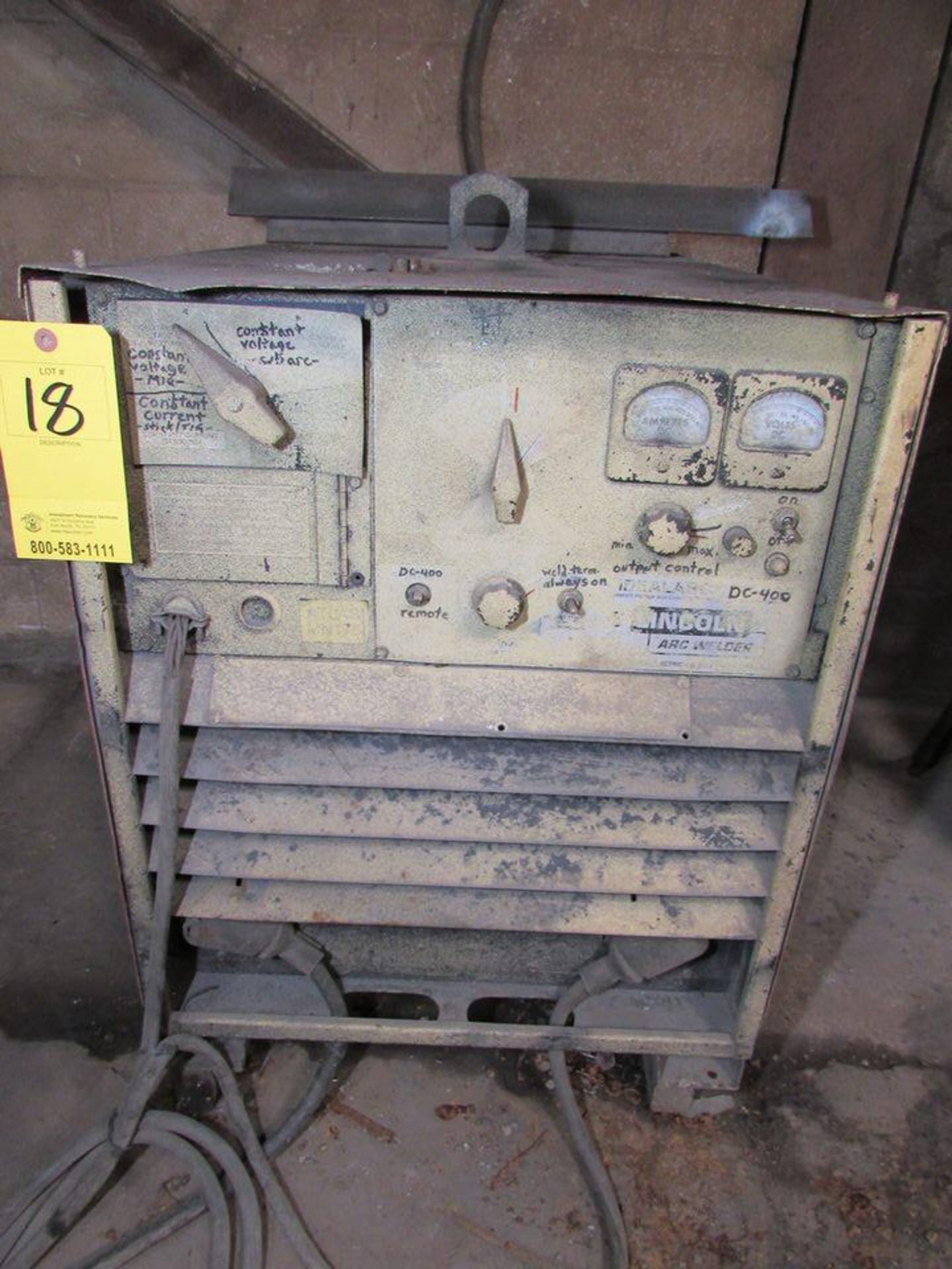 Lincoln Electric Idealarc DC-400 CV CC DC Welding Power Source, 400A Output, 230/460V 3PH Input, s/ - Image 3 of 10