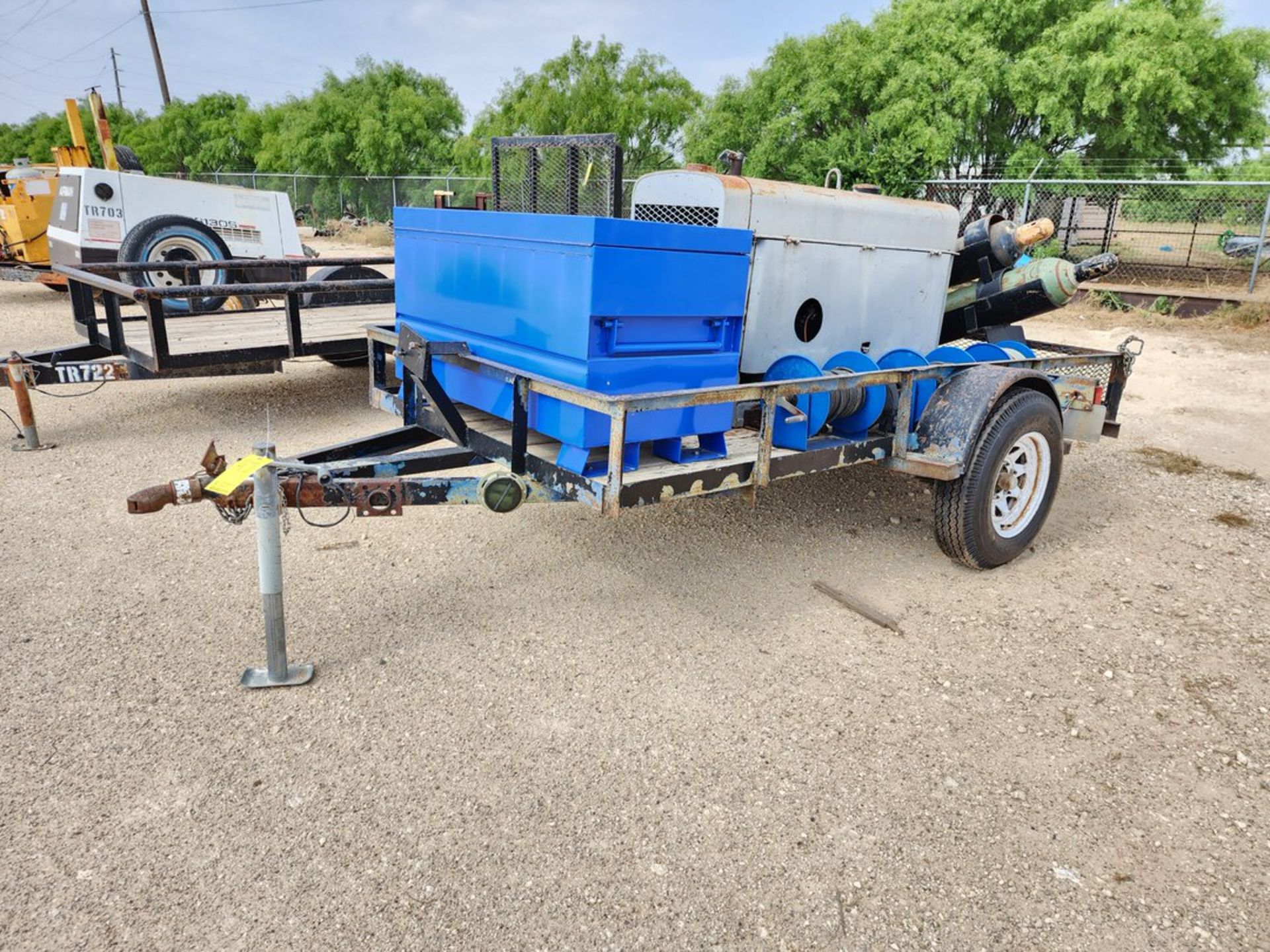 Trailer W/ LE Arc Welder Mod: SA-200-F-163, 200A; W/ (2) Compressed Oxygen Cylinder Bottles; W/ (3)